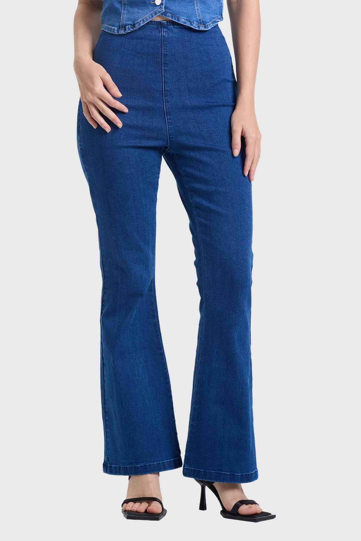 Jeans Mujer Flare Jeggins Azul - Image 5