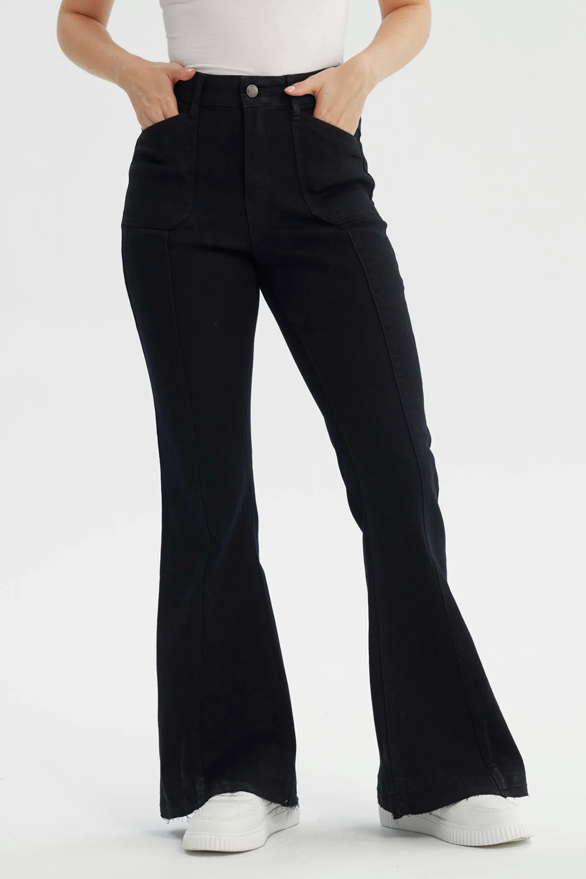 Jeans Mujer Flare Negro