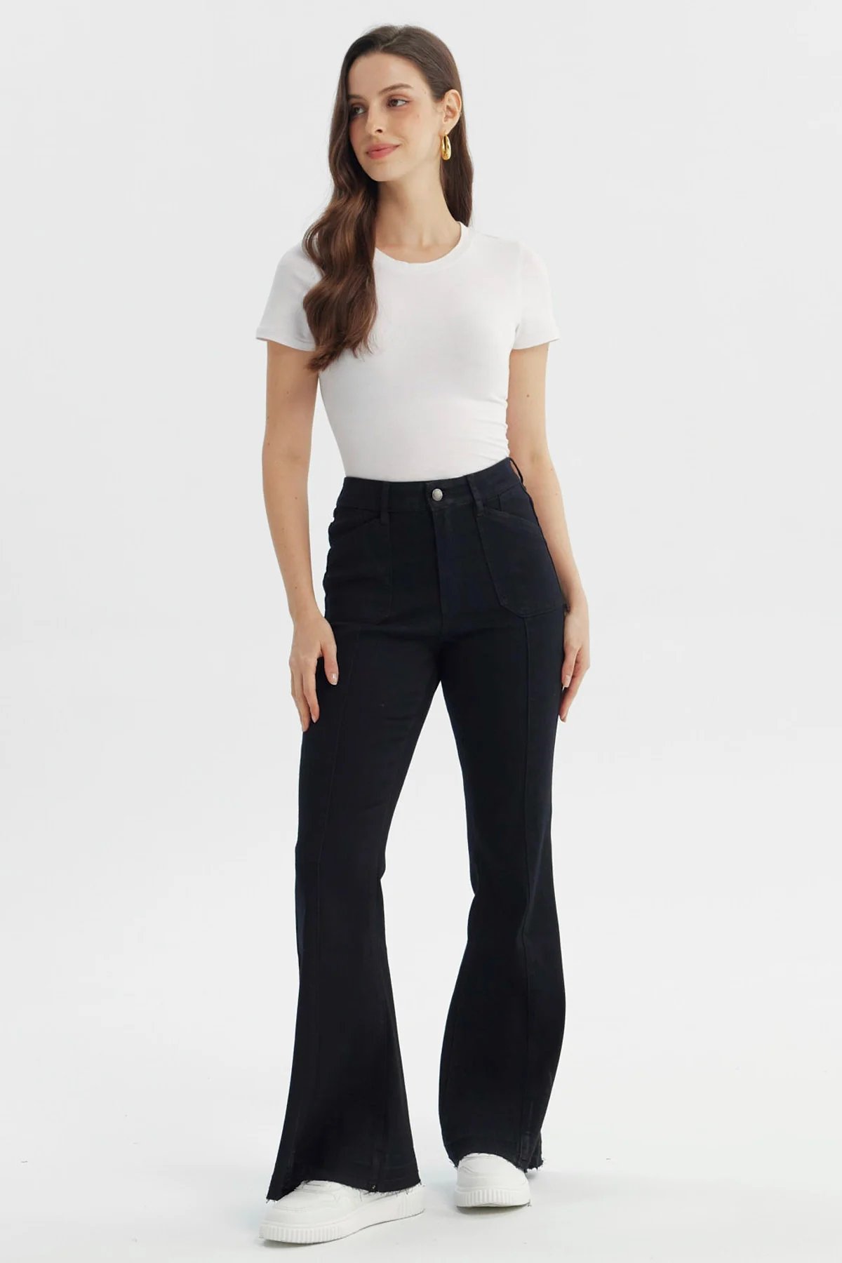 Jeans Mujer Flare Negro - Image 4