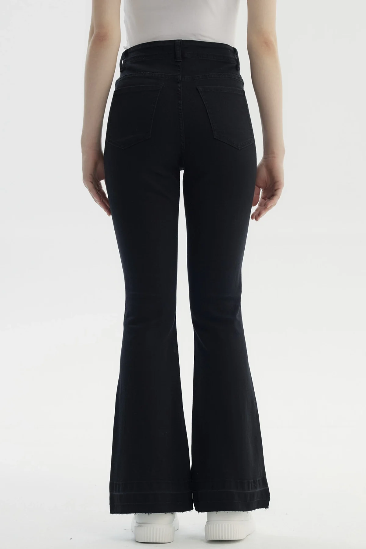 Jeans Mujer Moda Flare Negro - Image 3