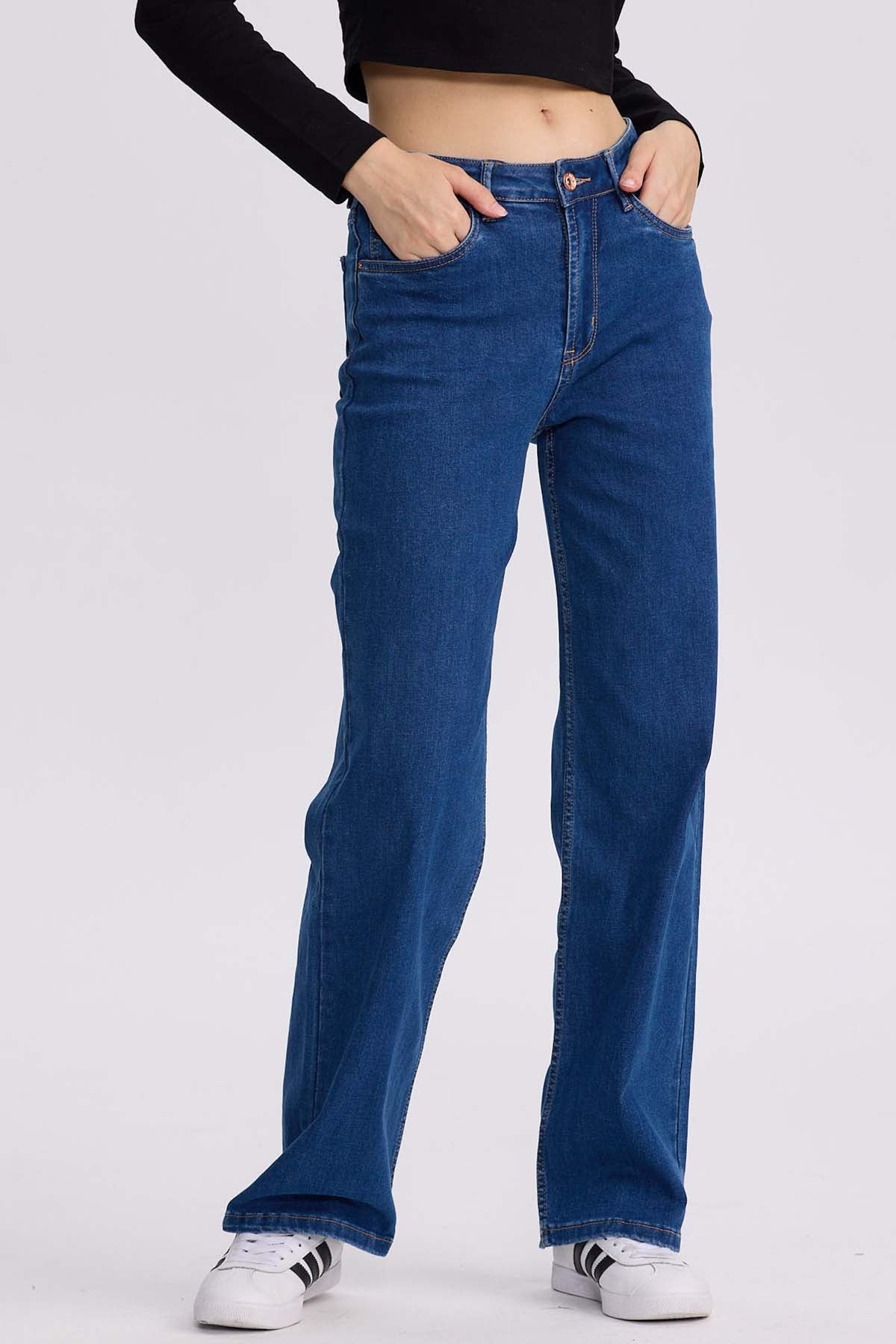 Jeans Mujer Recto Sofía Azul Oscuro