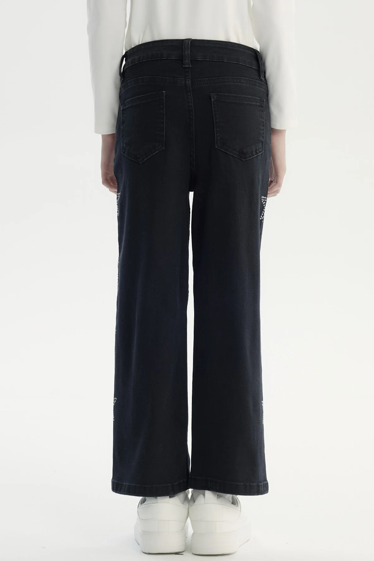 Jeans Niña Wide Leg Negro - Image 3