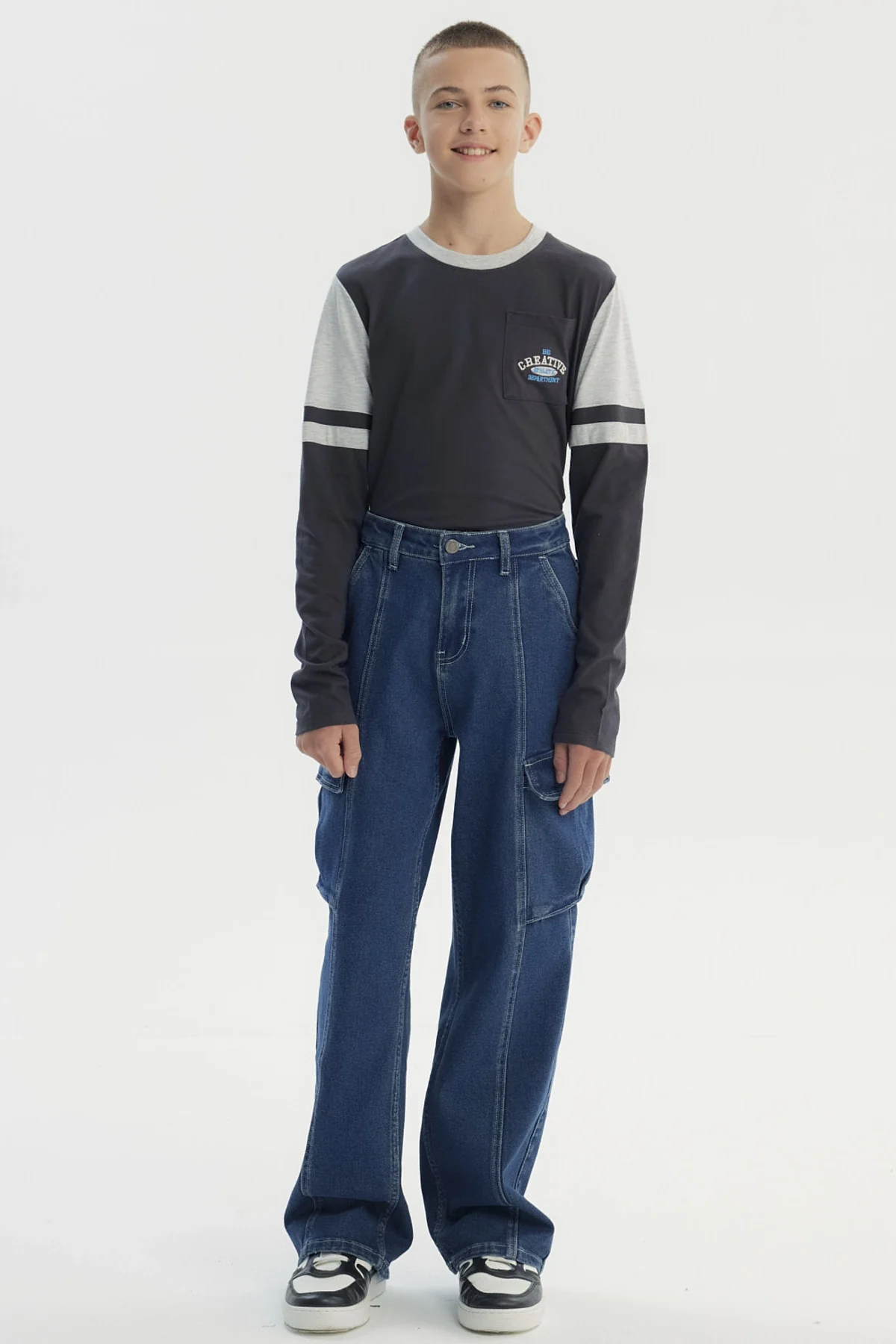 Jeans Niño Calce Recto Azul Oscuro - Image 4