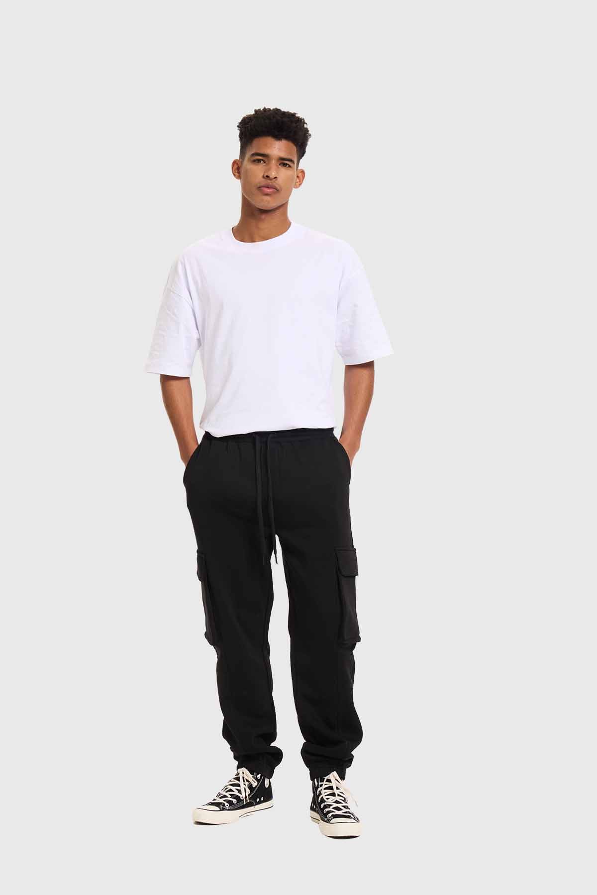 Pantalón Buzo Hombre Jogger Básico Negro - Image 4