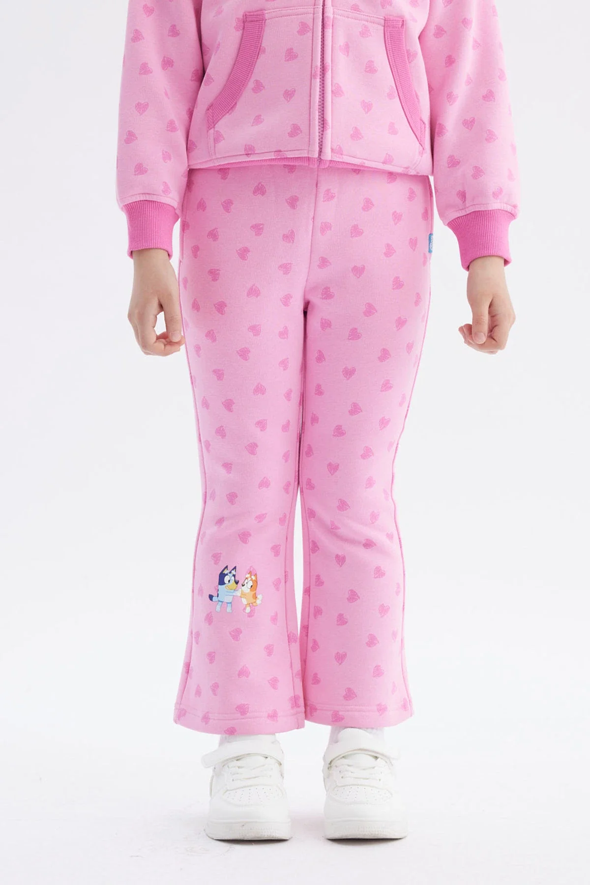 Pantalón Buzo Niña Flare Bluey Rosado