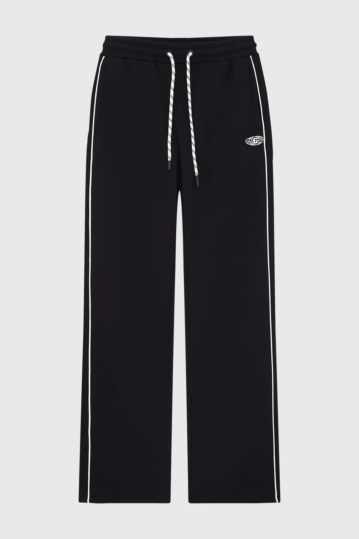 Pantalón Buzo Niño Calce Recto Con Pipping Negro