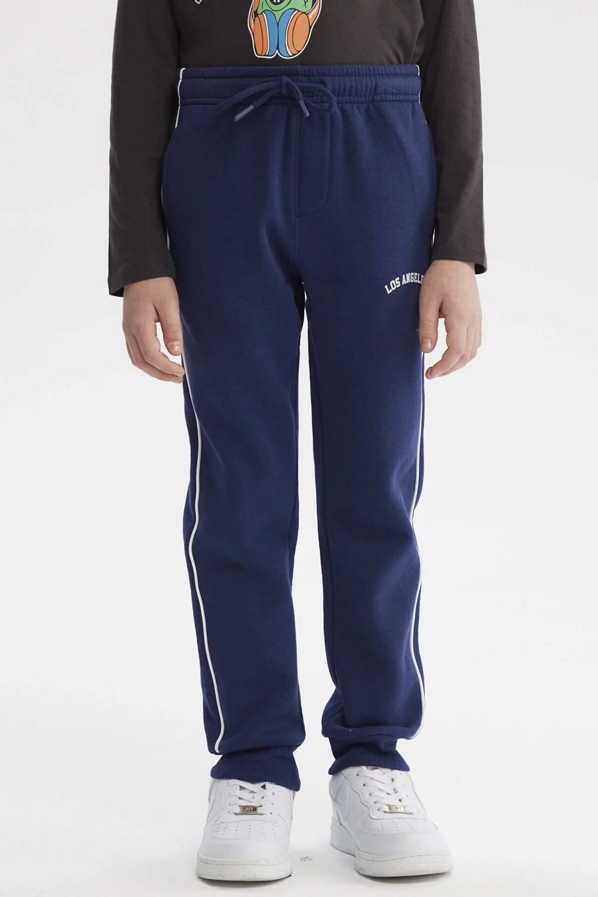 Pantalón Buzo Niño Pitillo Azul Oscuro