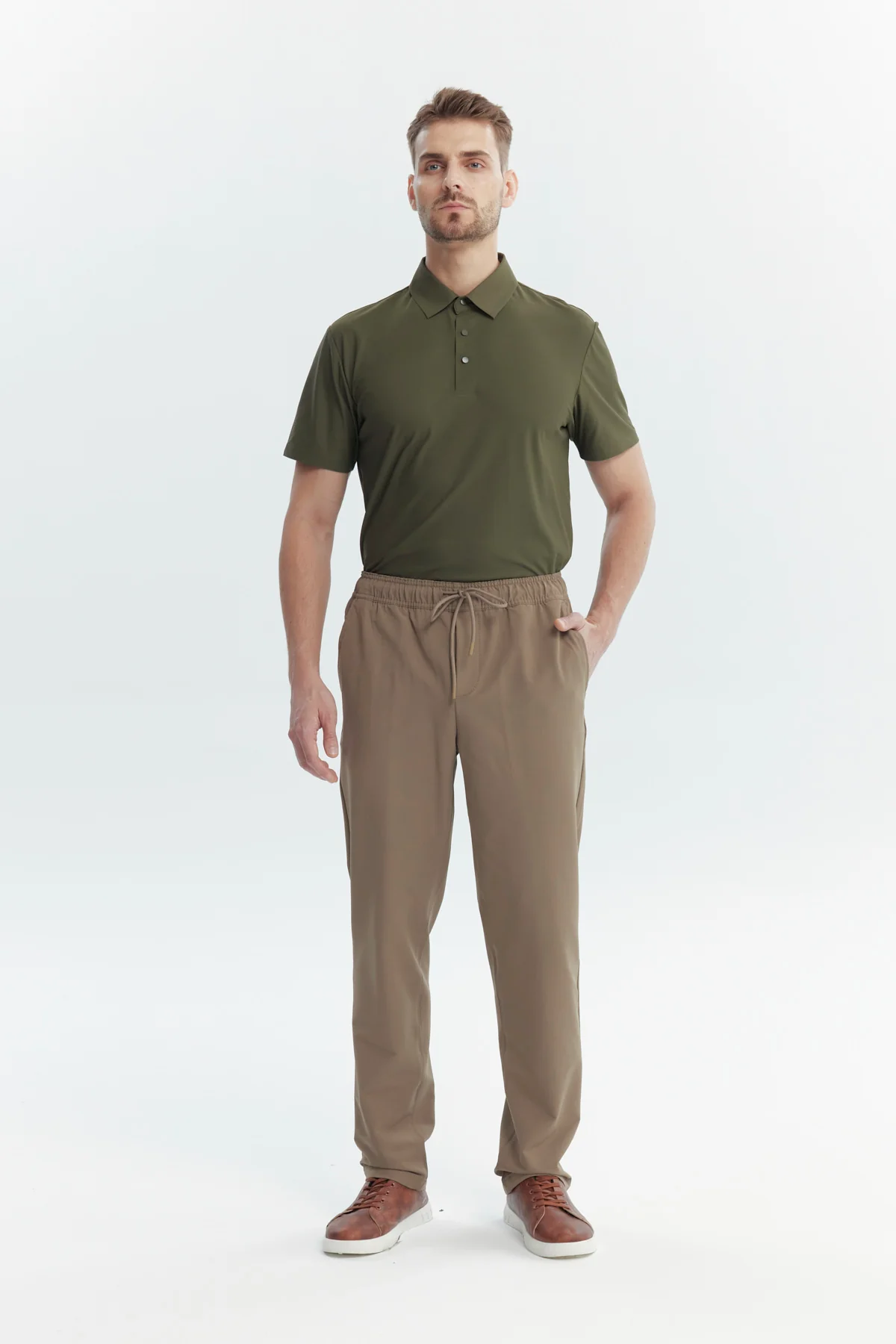 Pantalón Hombre Calce Recto Café - Image 4
