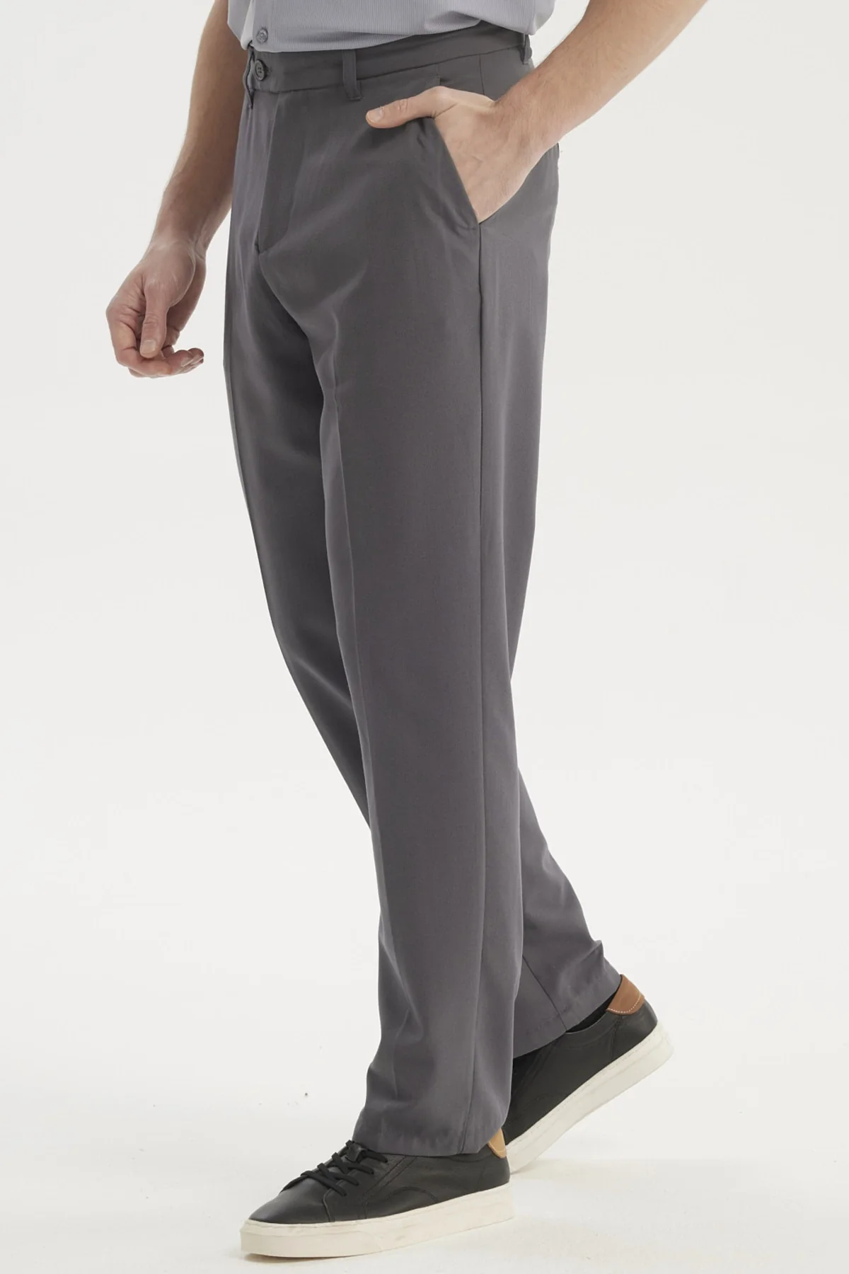 Pantalón Hombre Calce Recto Gris Oscuro - Image 2