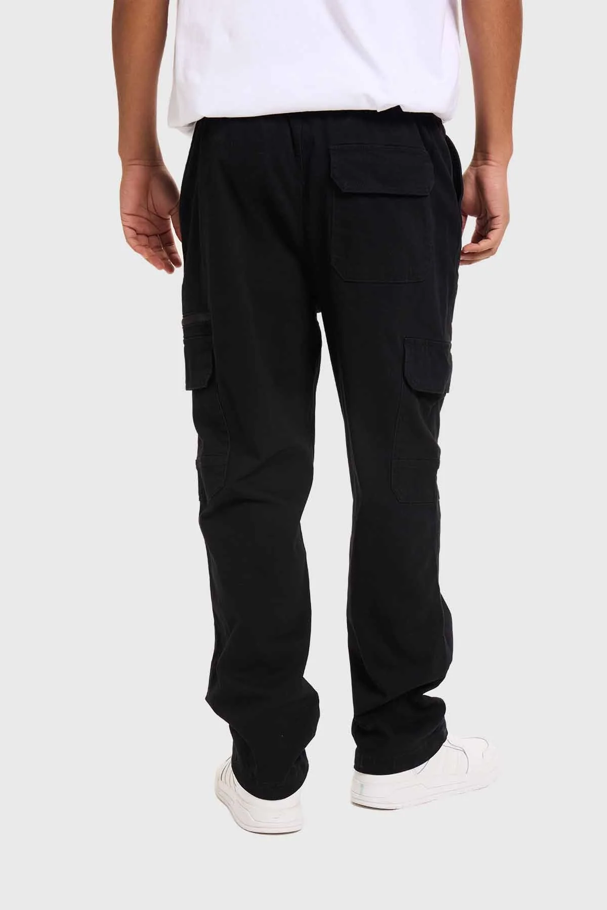 Pantalón Hombre Cargo Pretina Negro - Image 3