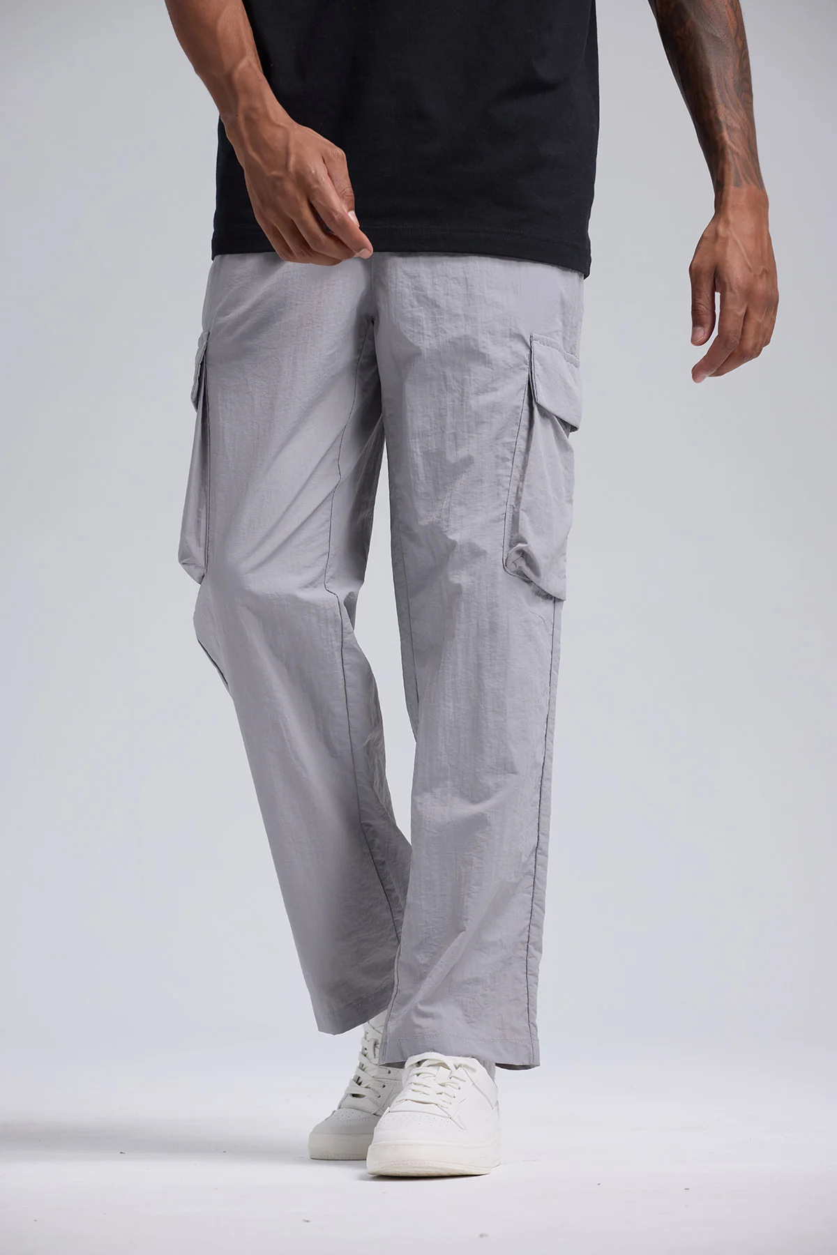 Pantalón Hombre Cargo Taslan Gris