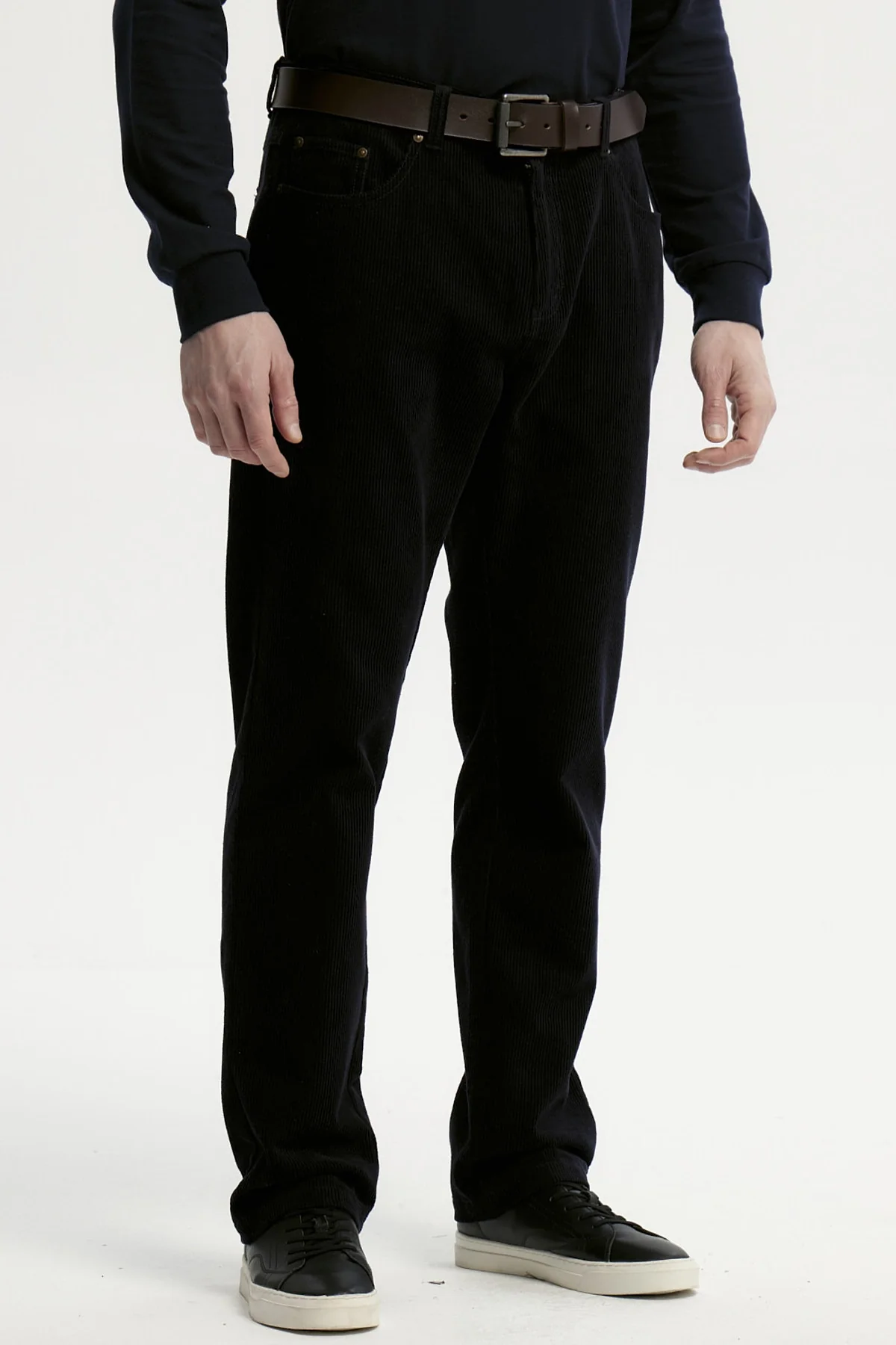 Pantalón Hombre Cotelé Azul Marino - Image 2
