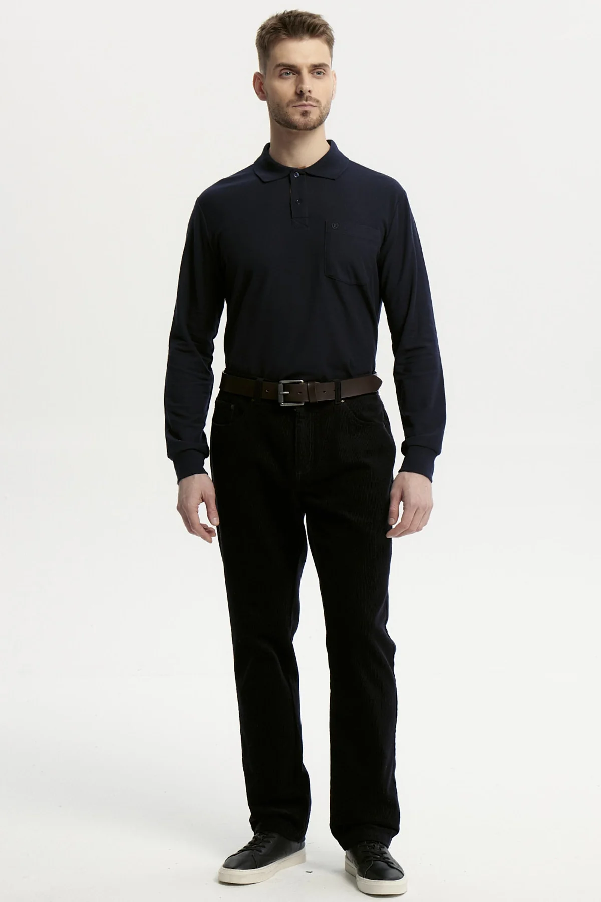 Pantalón Hombre Cotelé Azul Marino - Image 4