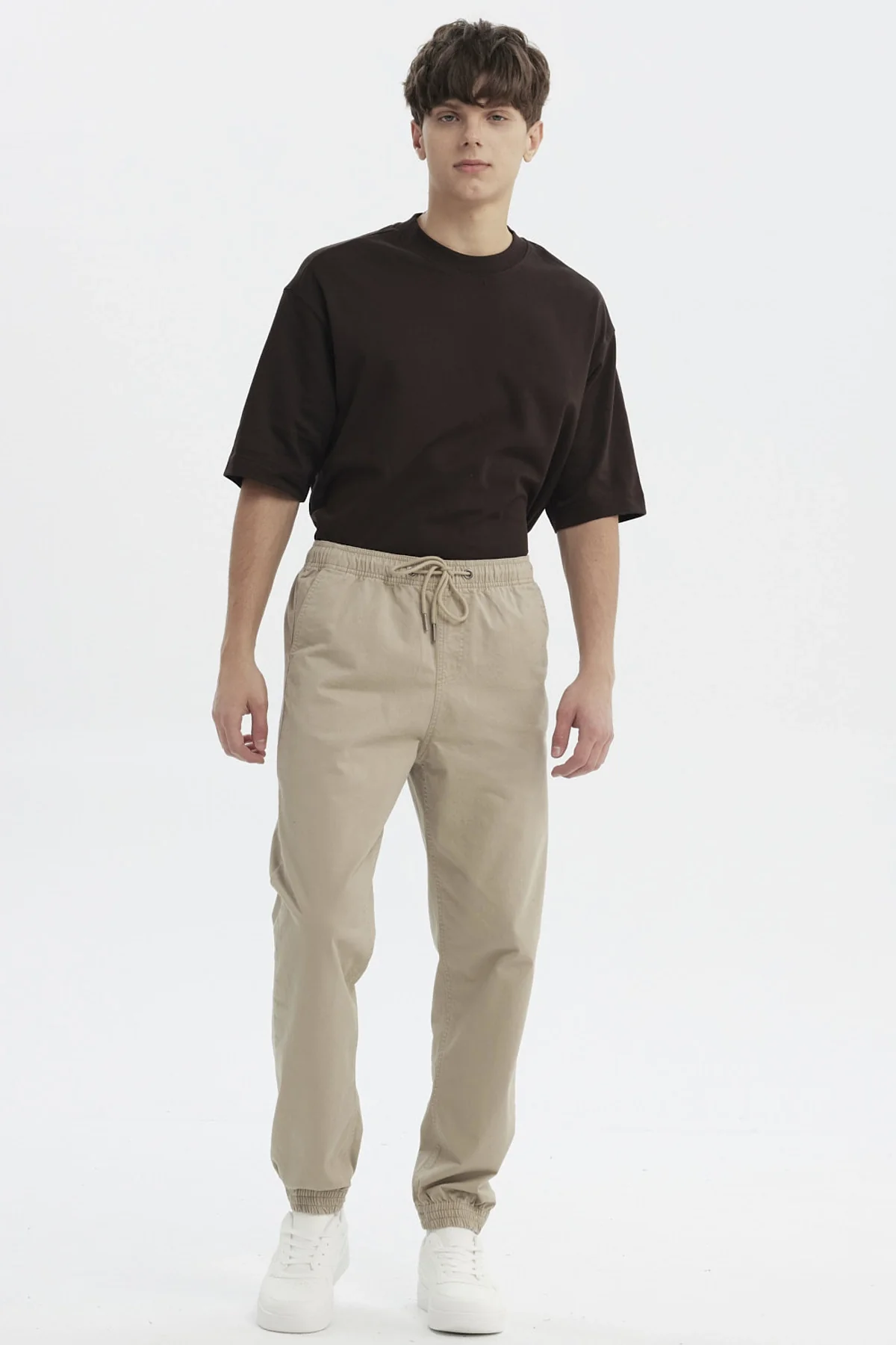 Pantalón Hombre Jogger Twill Beige Oscuro - Image 4