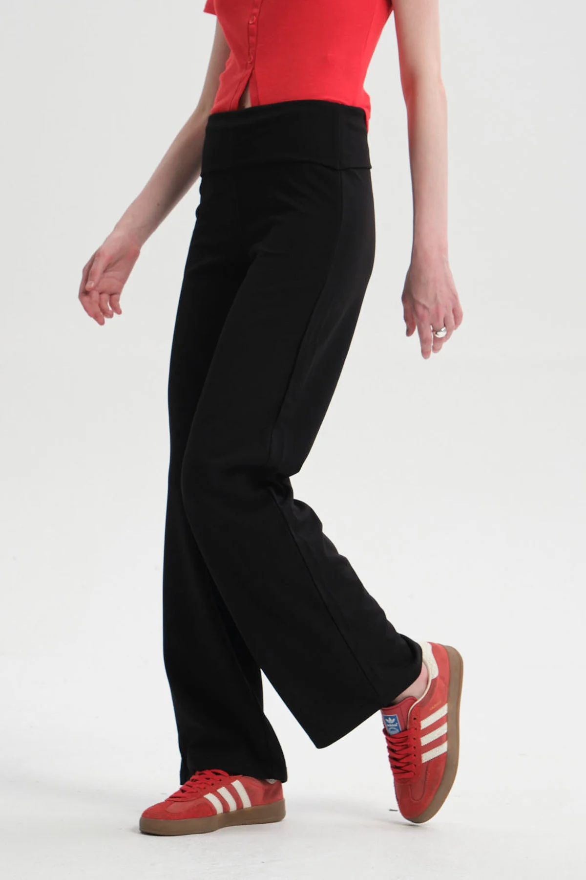 Pantalón Mujer Flare Pretina Negro - Image 2