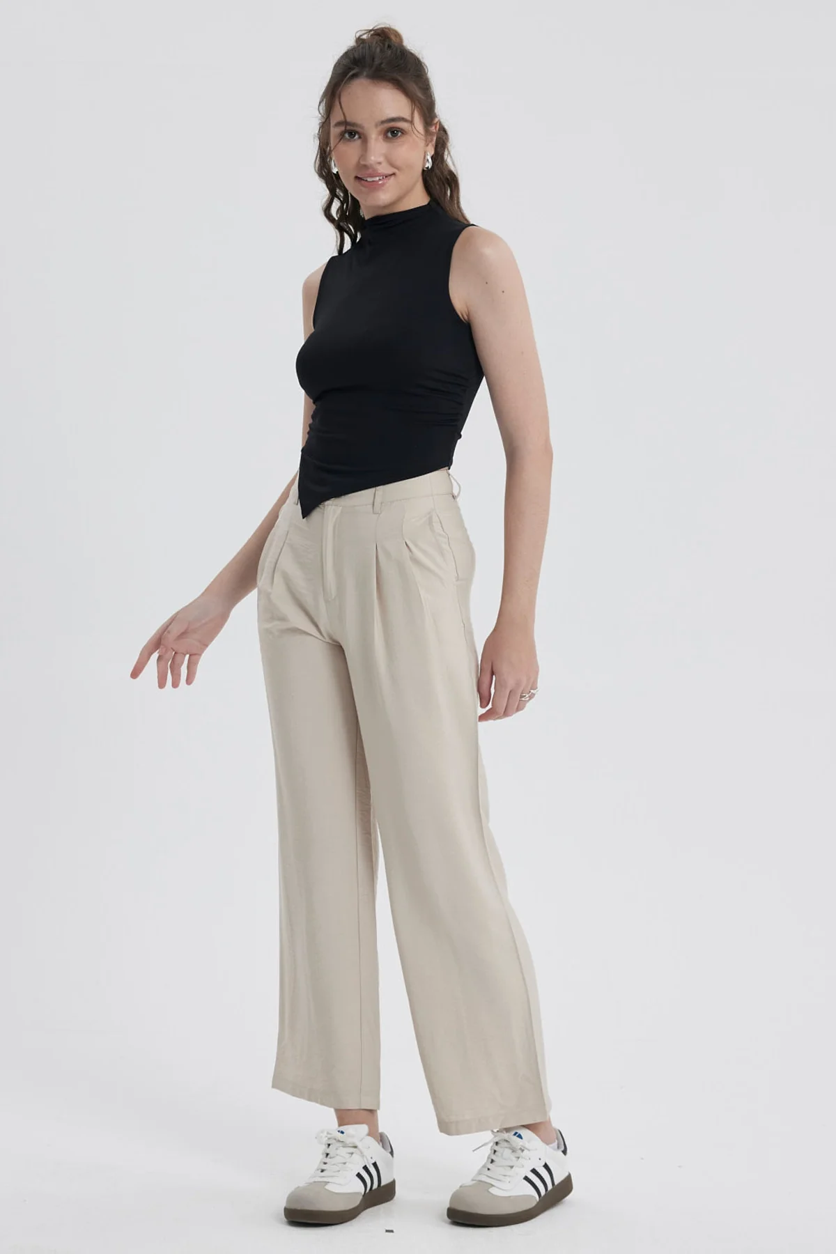 Pantalón Mujer Sastrero Beige - Image 4