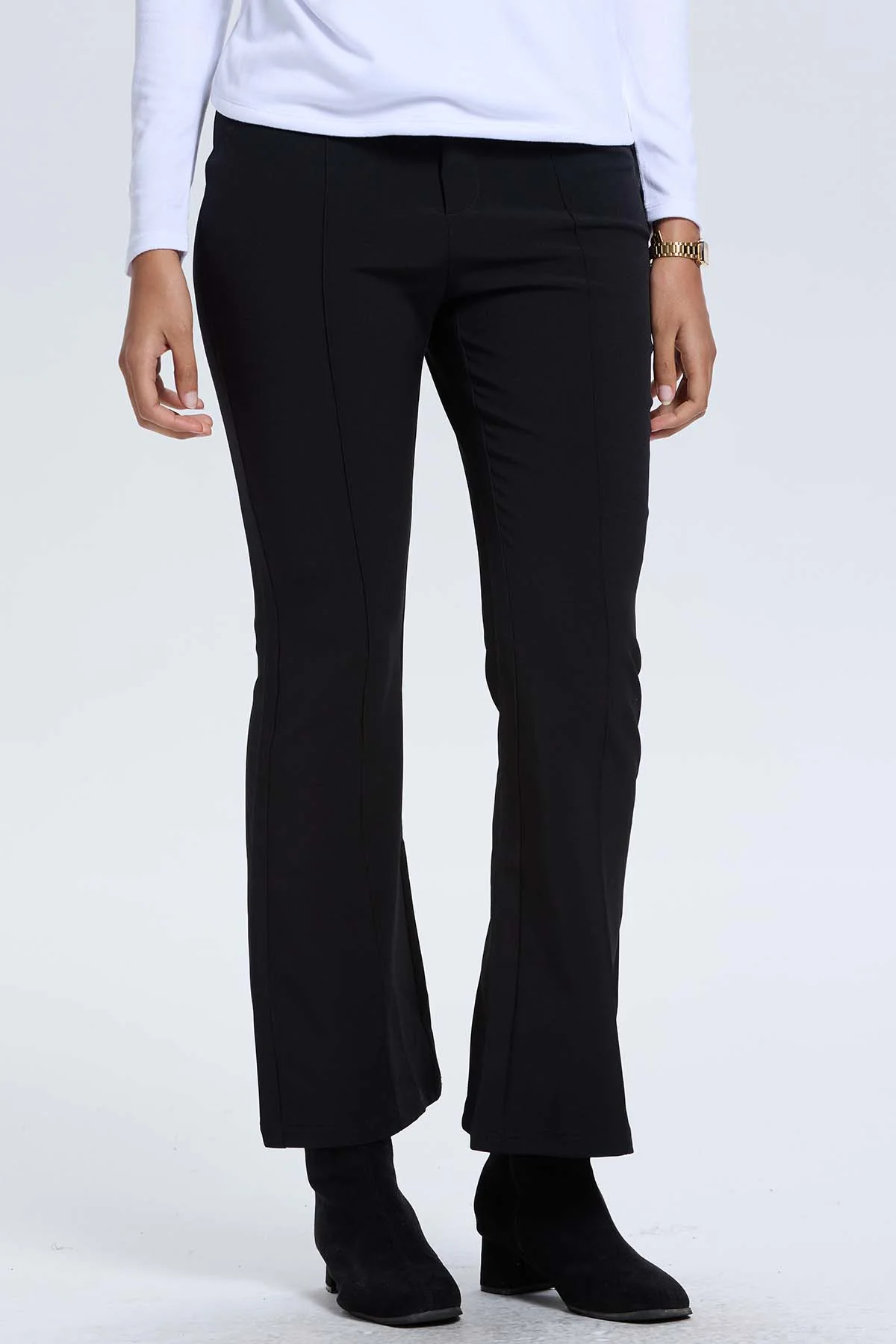 Pantalón Mujer Sastrero Tiro Alto Negro