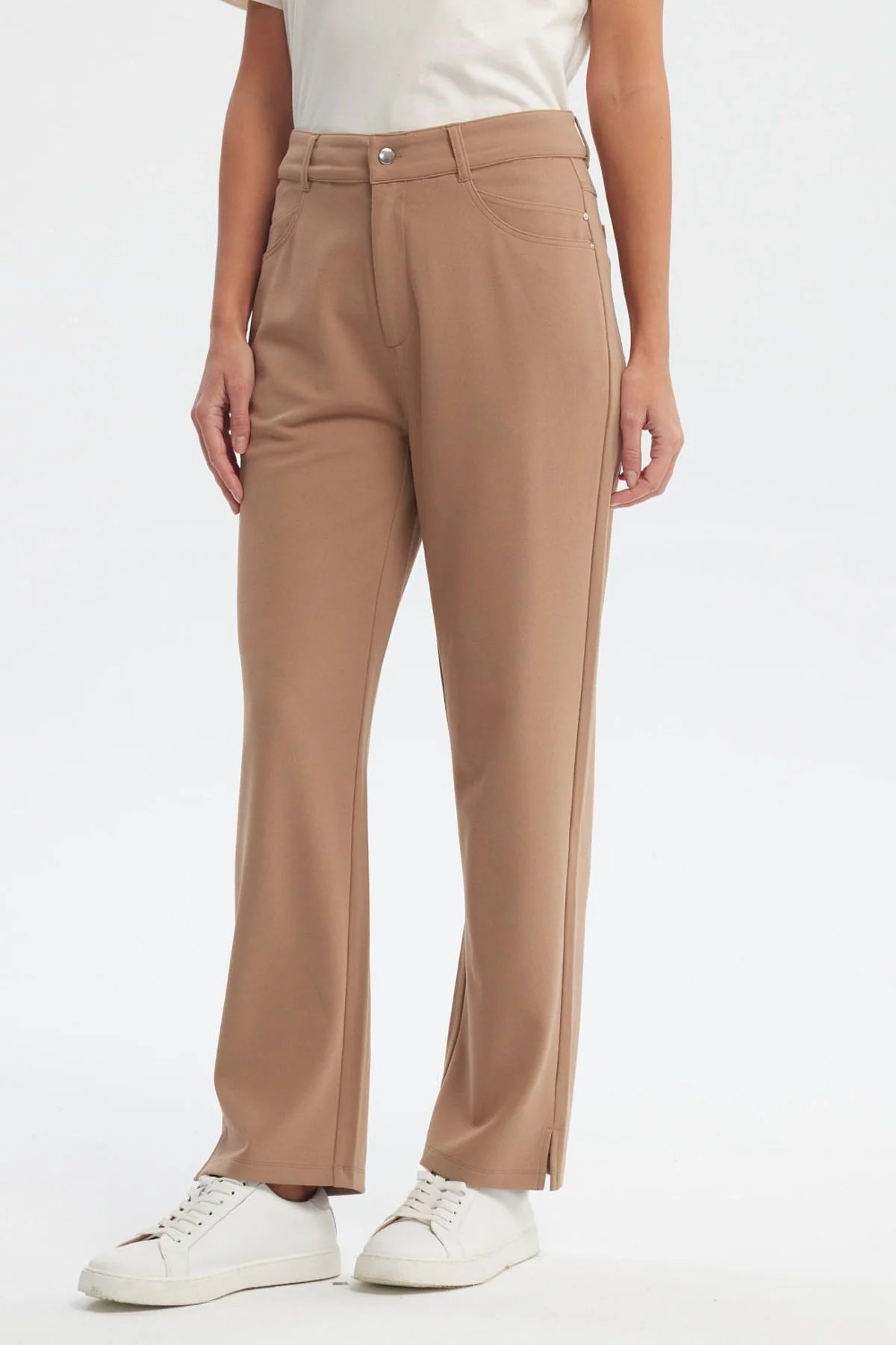 Pantalón Mujer Slim Café Claro - Image 2