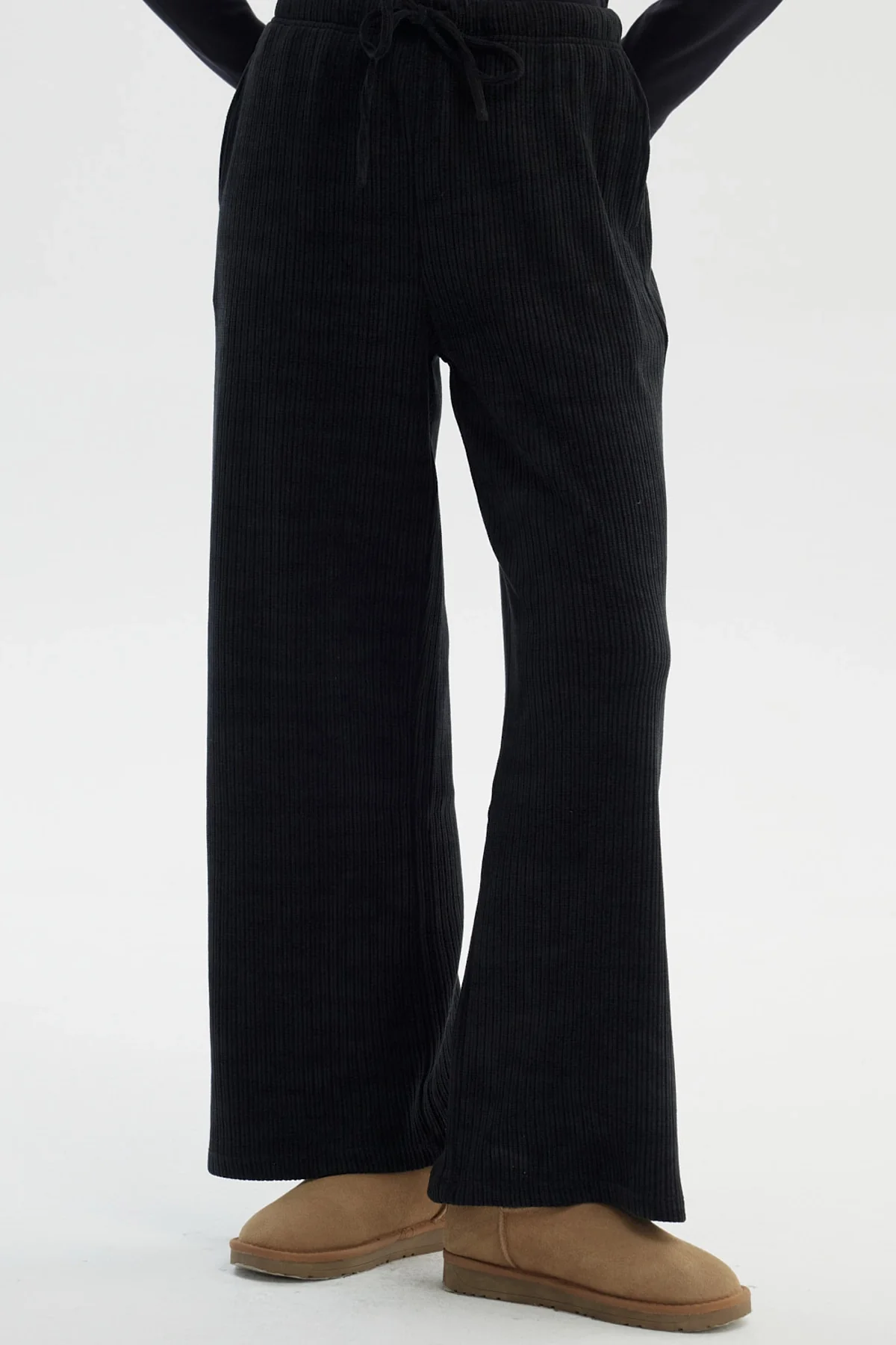 Pantalón Mujer Wide Leg Negro