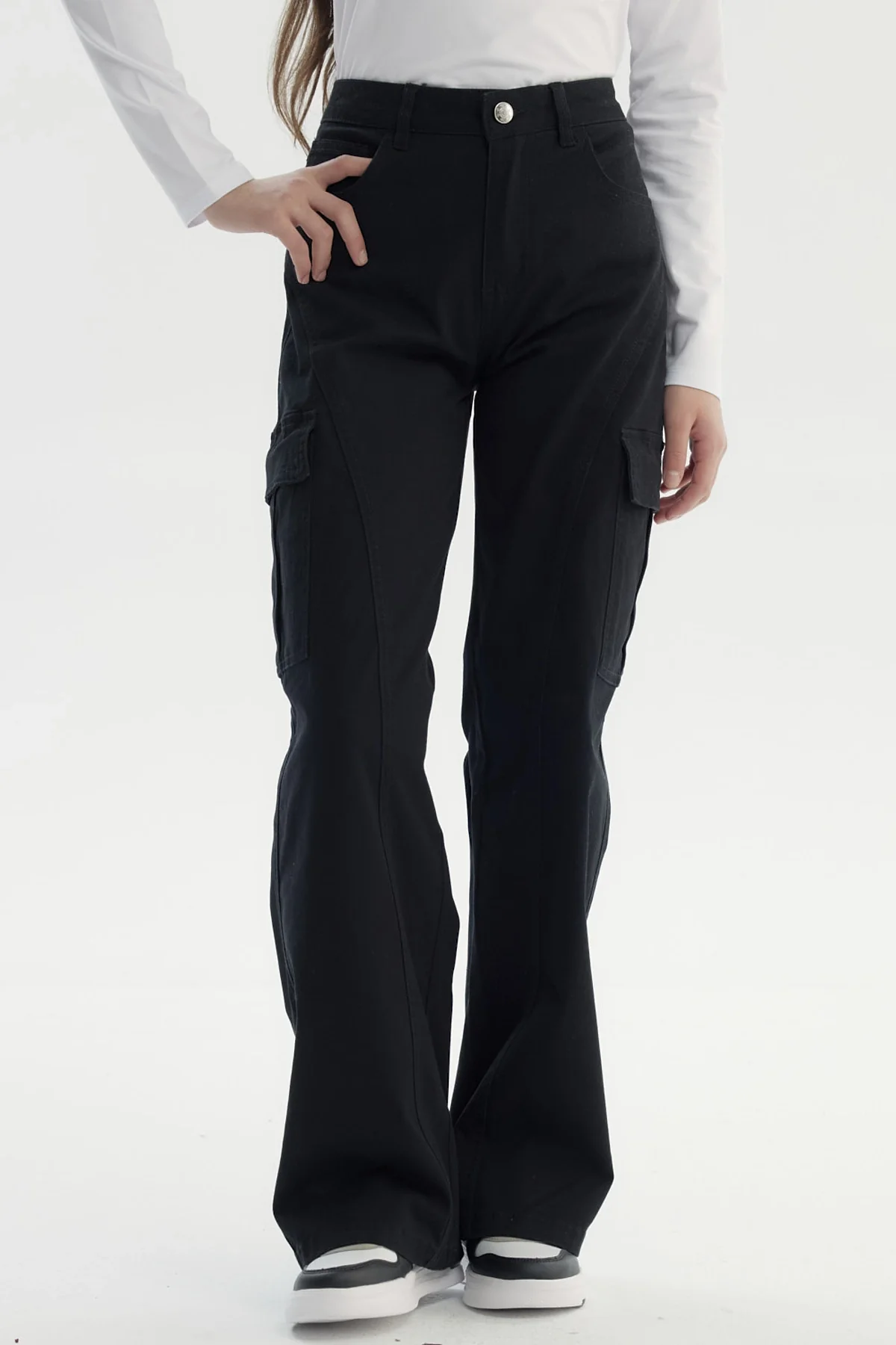 Pantalón Niña Wide Leg Negro