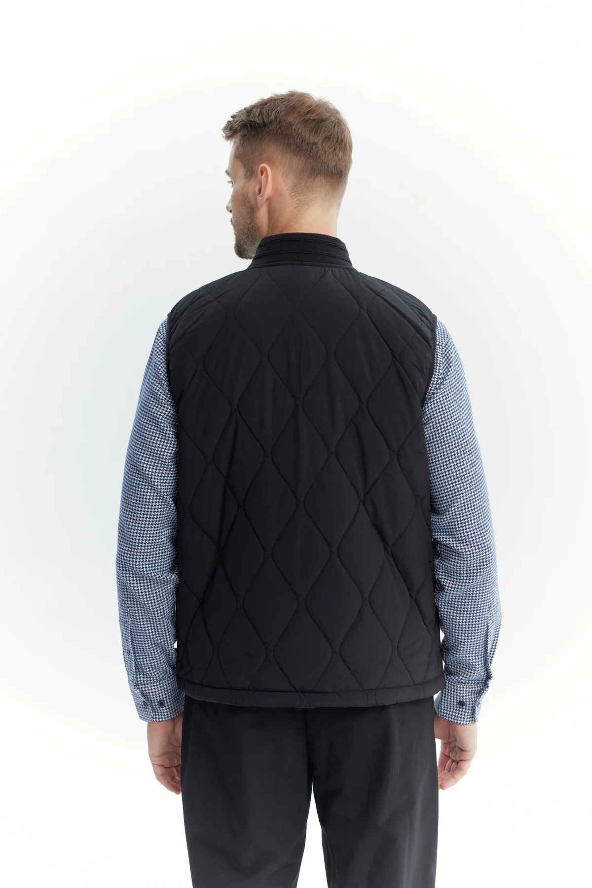 Parka Hombre Slim Cuello Polo Negro - Image 3