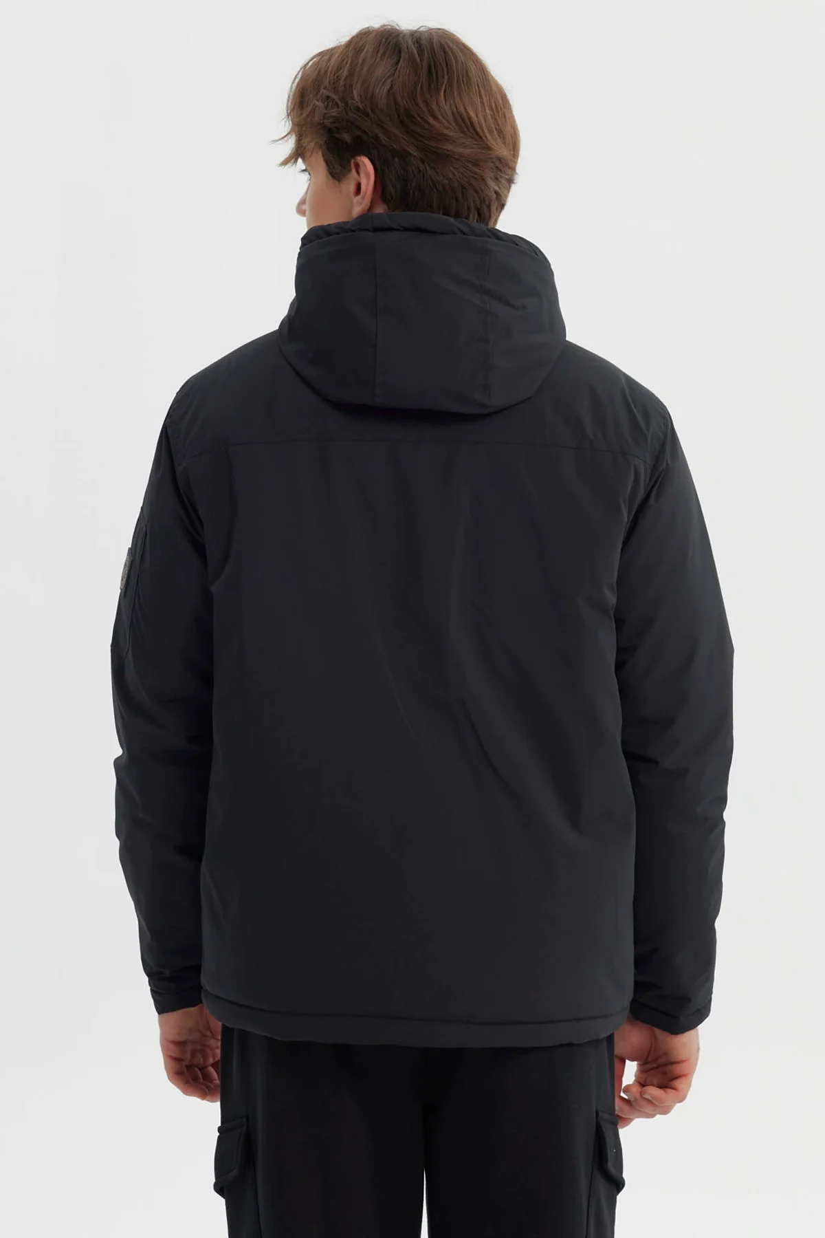 Parka Hombre Slim Negro - Image 3