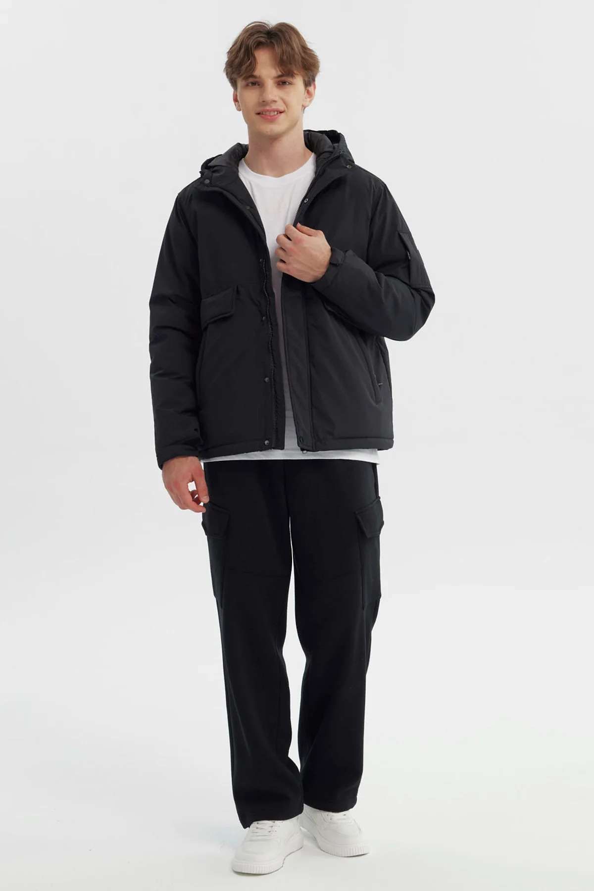 Parka Hombre Slim Negro - Image 4