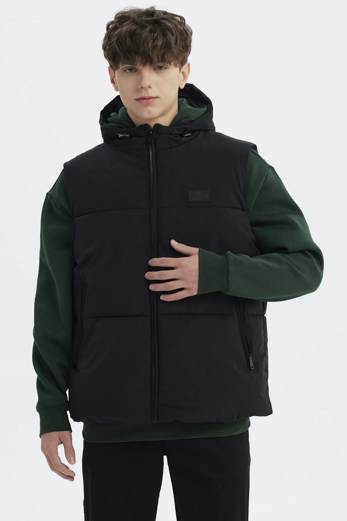 Parka Hombre Slim Negro
