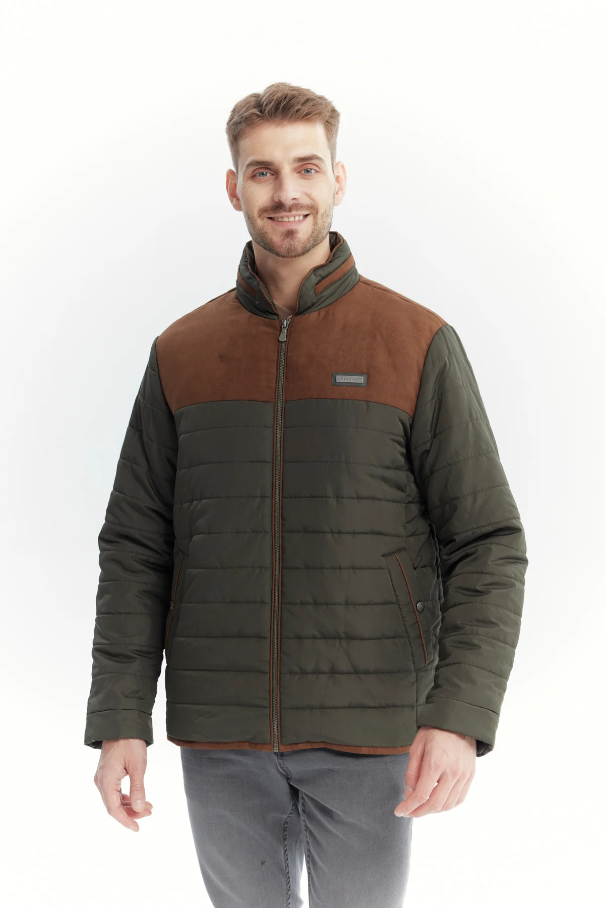 Parka Hombre Slim Verde Olivo