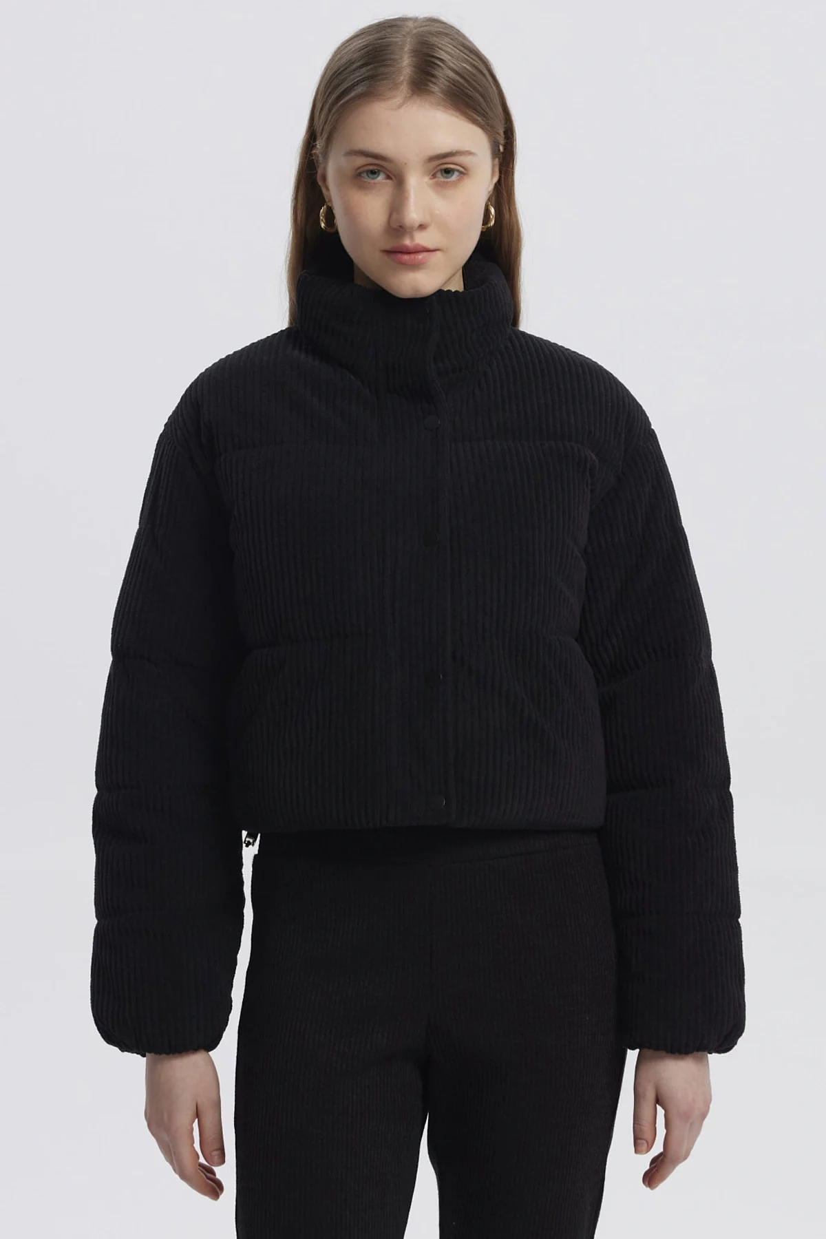 Parka Mujer Calce Largo Negro