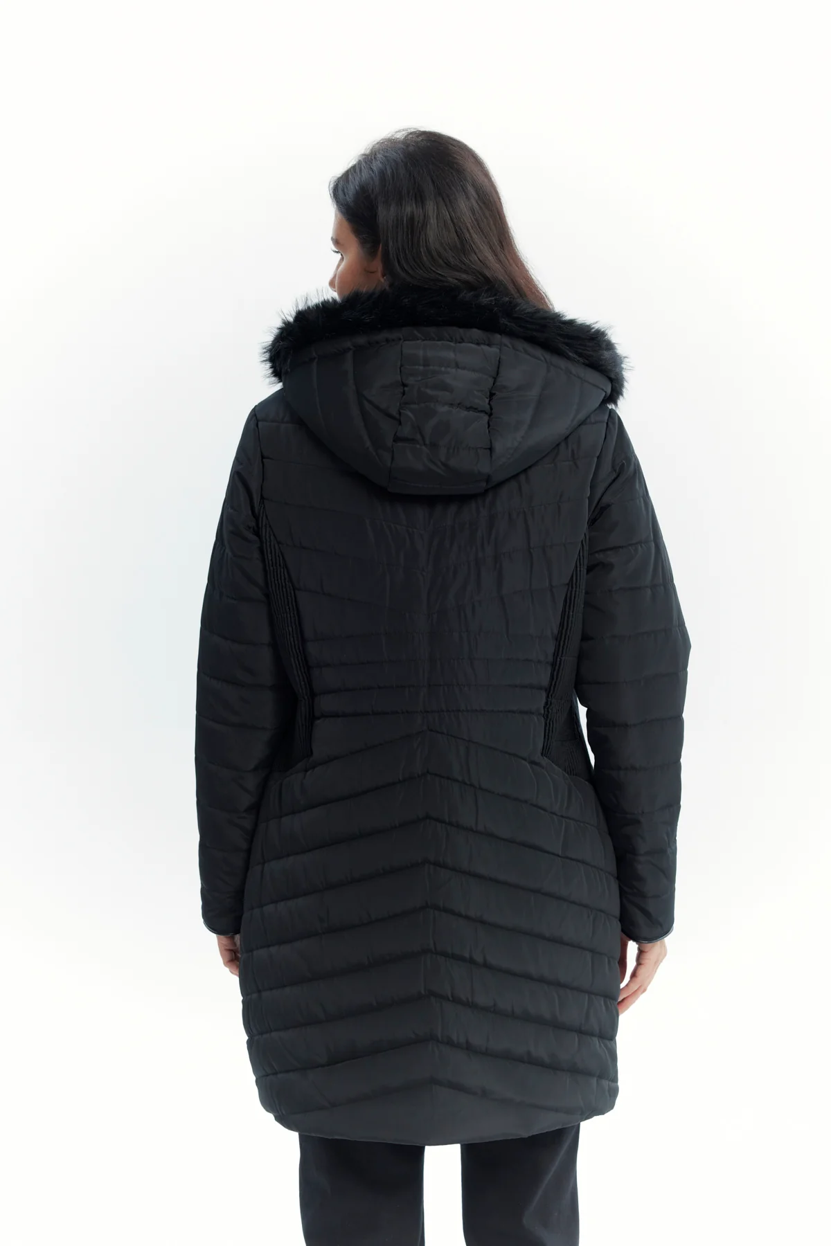 Parka Mujer Full Zipper Negro - Image 3