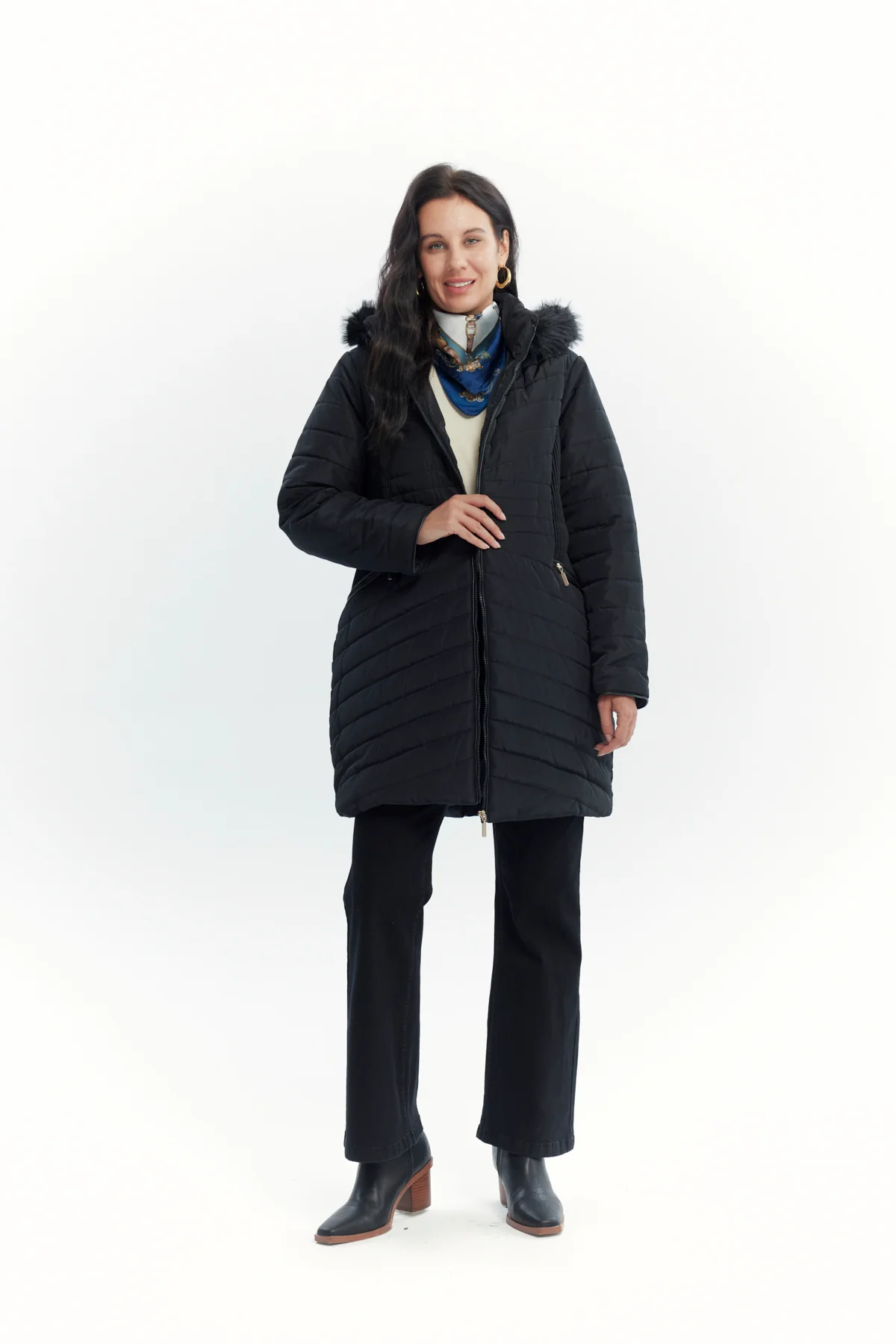 Parka Mujer Full Zipper Negro - Image 4