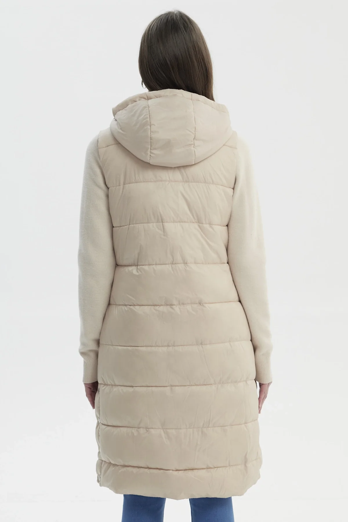 Parka Mujer Slim Beige - Image 3