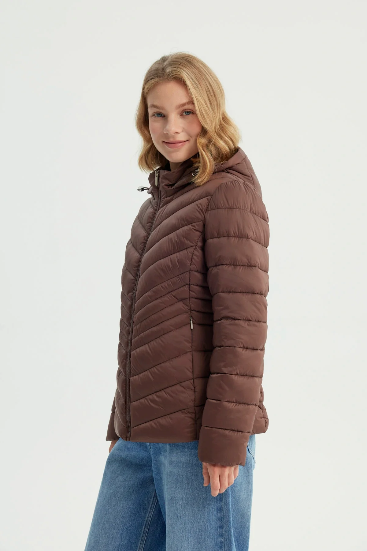 Parka Mujer Slim Café Oscuro - Image 2