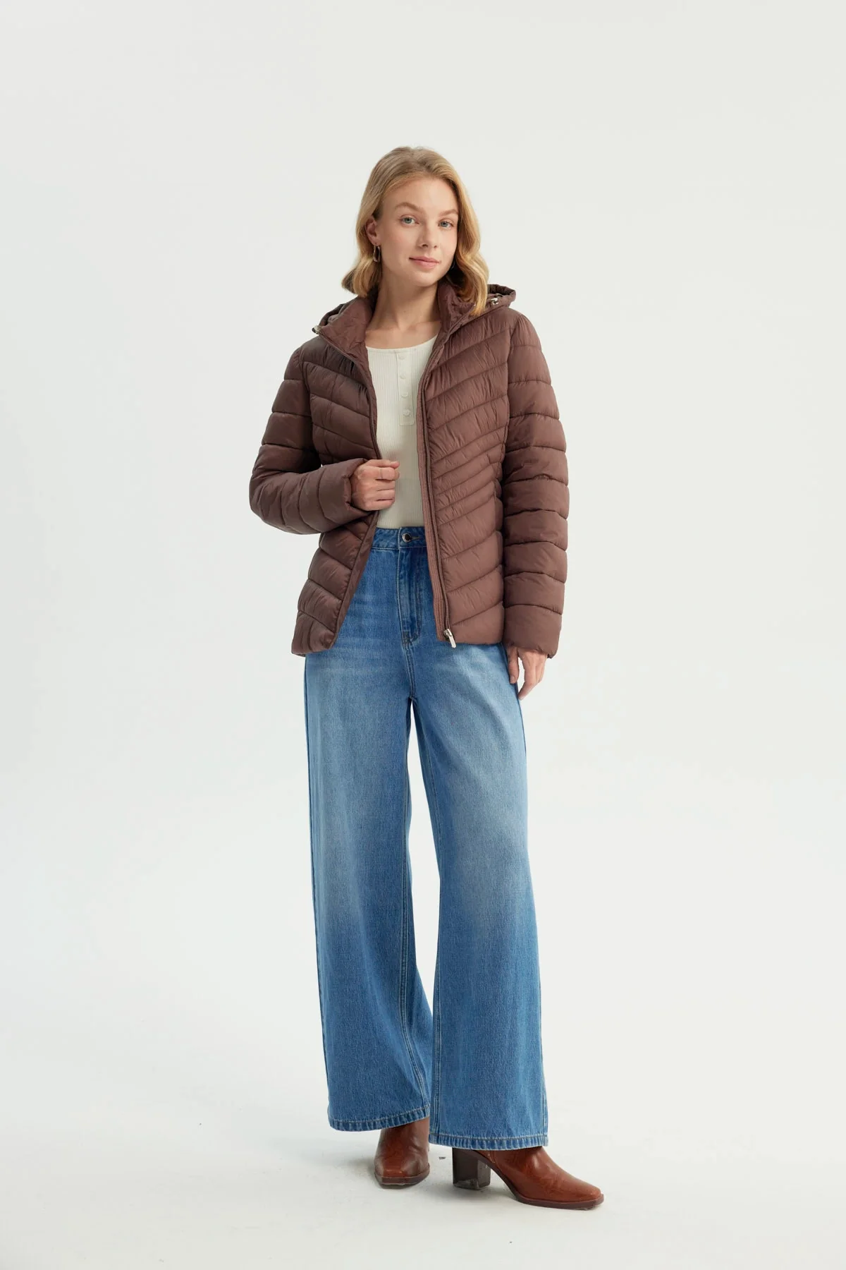 Parka Mujer Slim Café Oscuro - Image 4