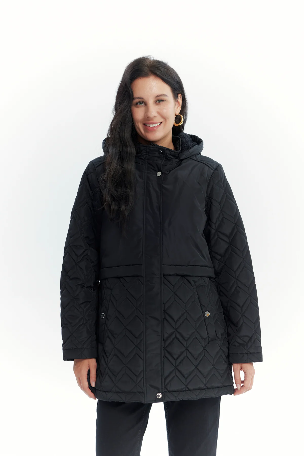Parka Mujer Slim Negro
