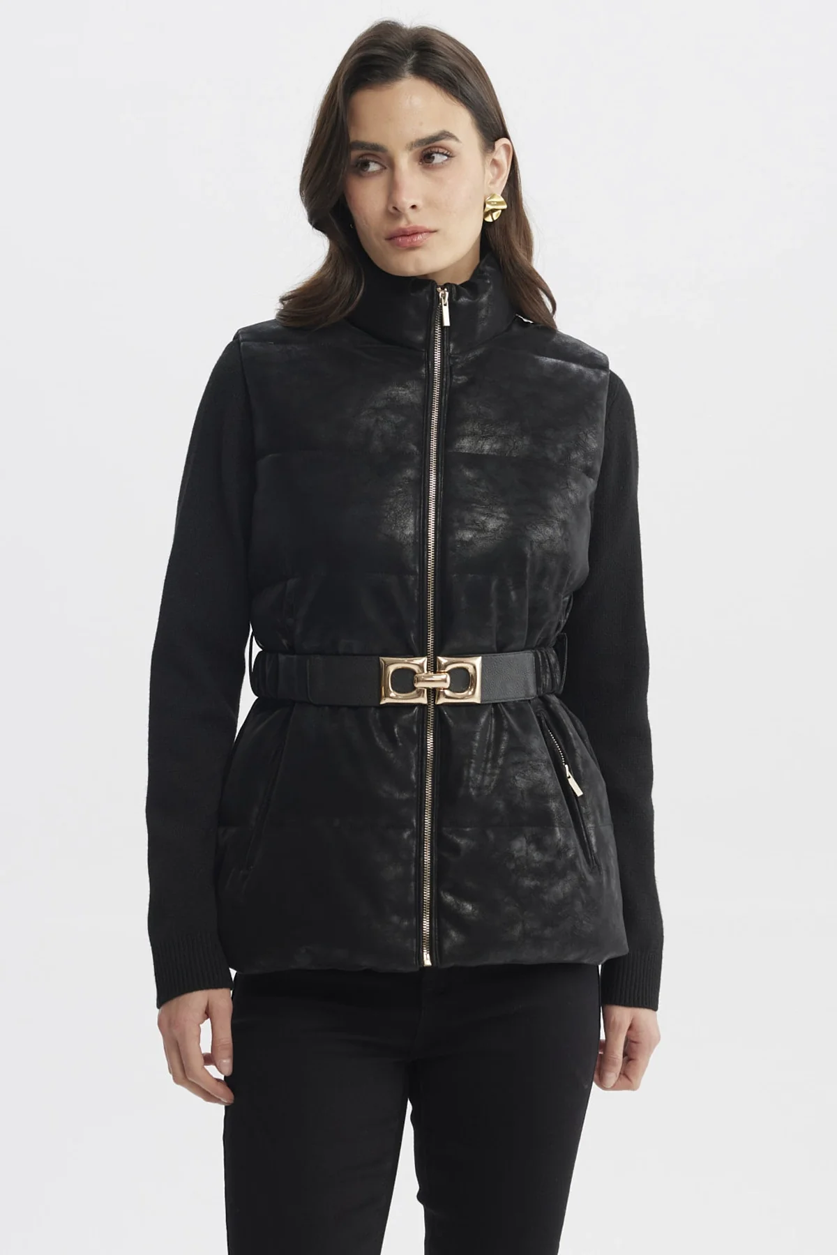 Parka Mujer Slim Negro