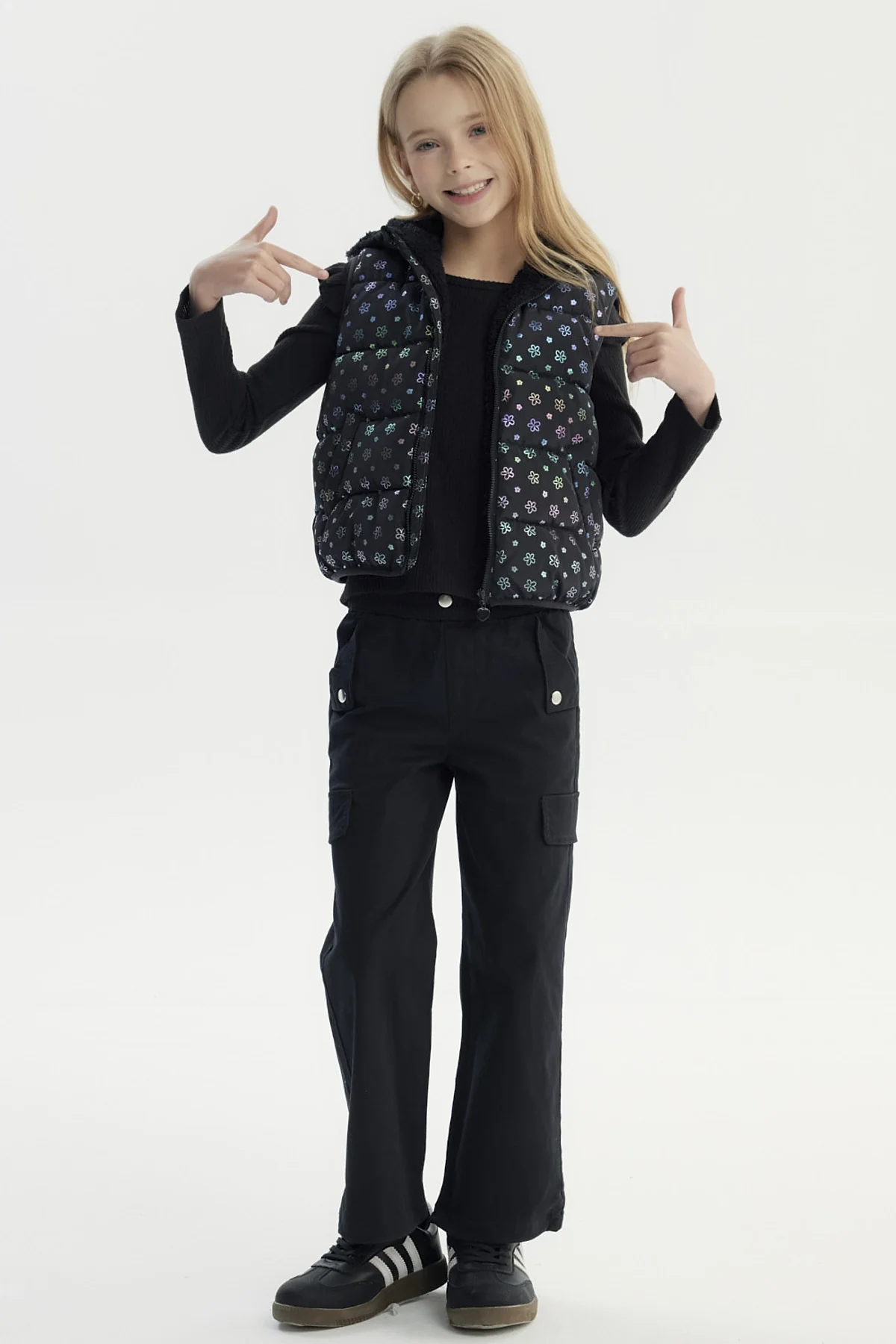 Parka Niña Polar Interior Negro - Image 4