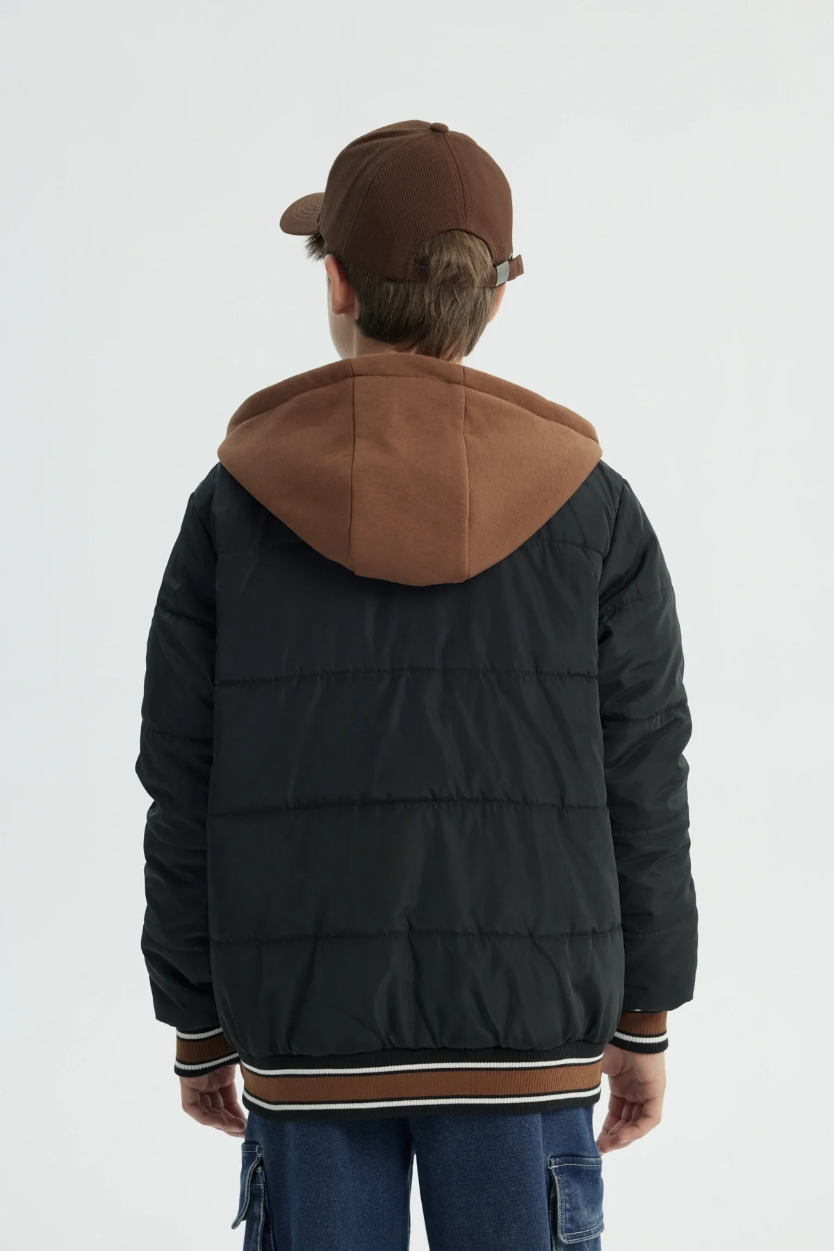 Parka Niño Con Gorro Negro - Image 2