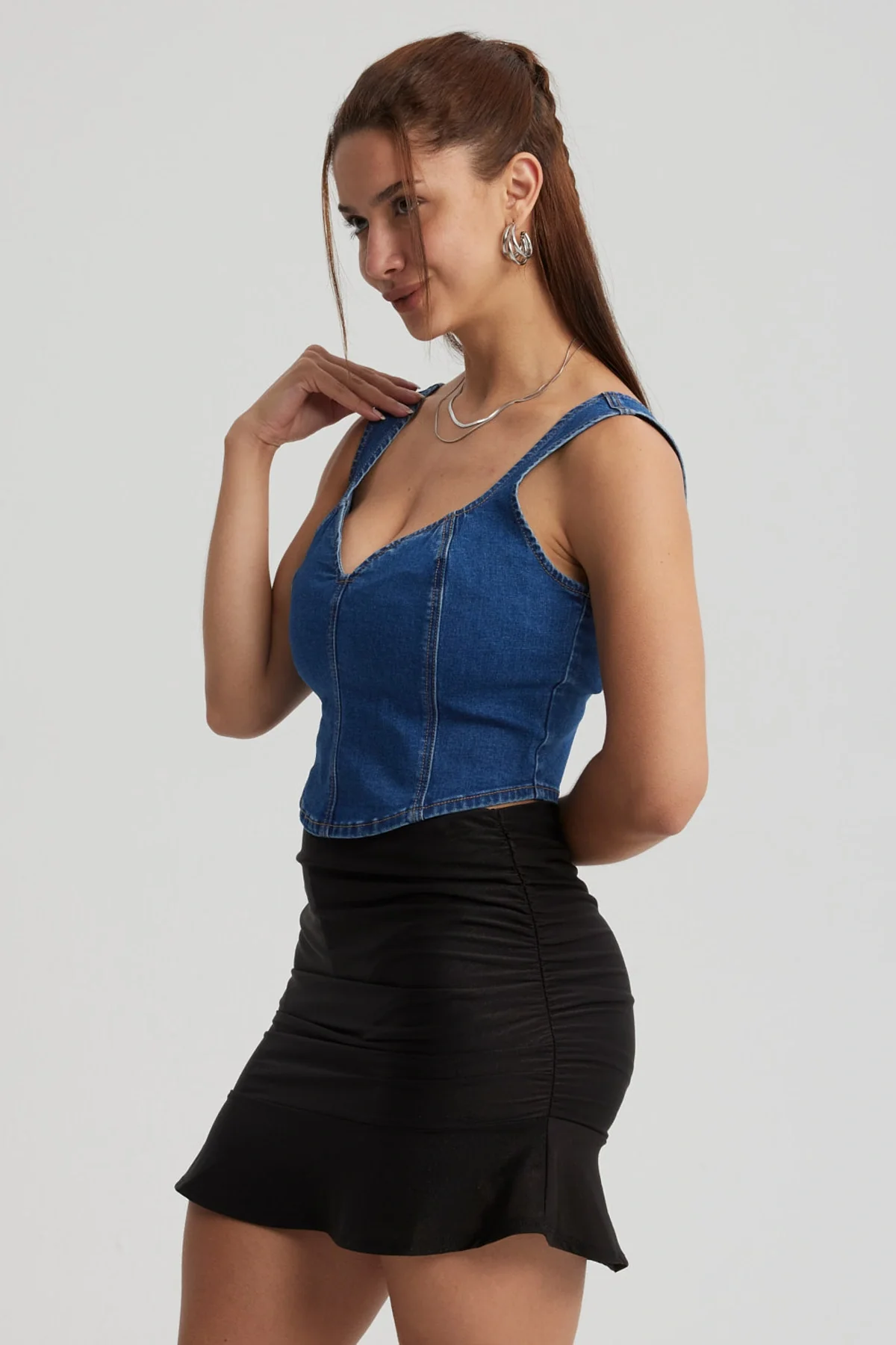 Peto Mujer Escote Corazón Azul - Image 2