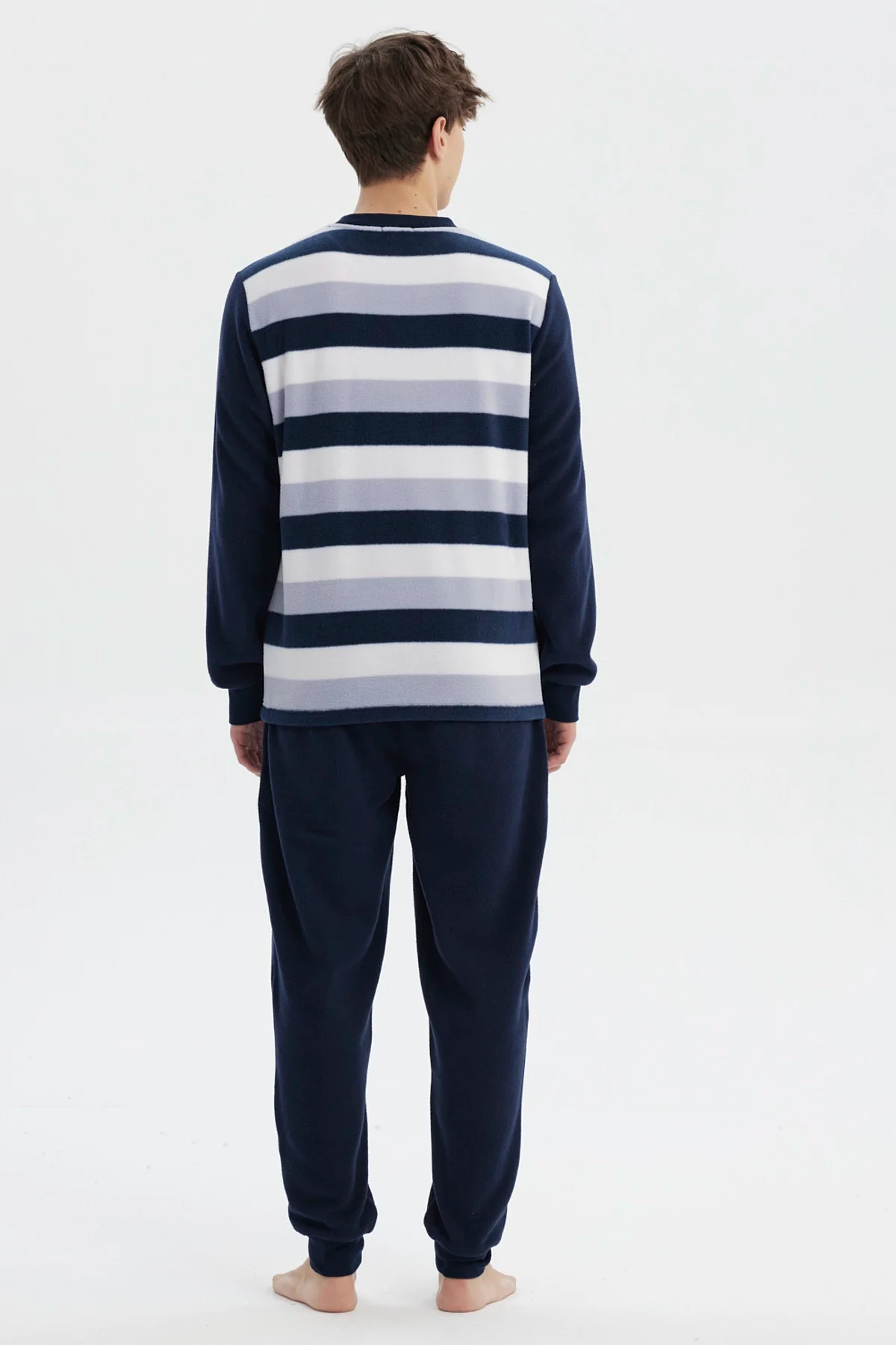 Pijama Hombre Pijama Polera Y Pantalón Azul - Image 3
