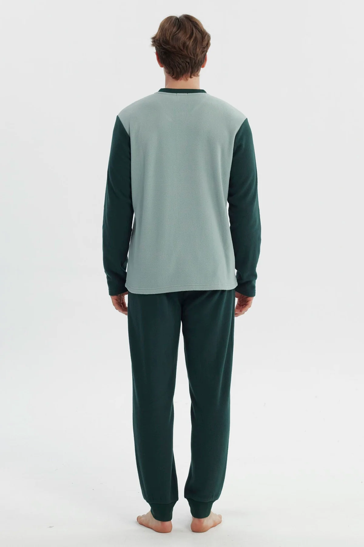 Pijama Hombre Pijama Polera Y Pantalón Verde - Image 2