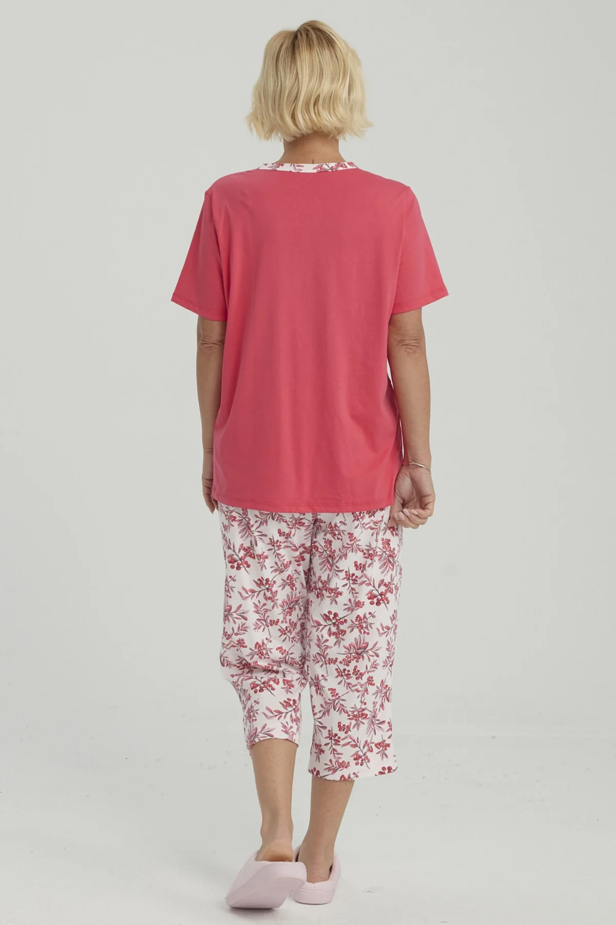Pijama Mujer Full Print Fucsia - Image 2