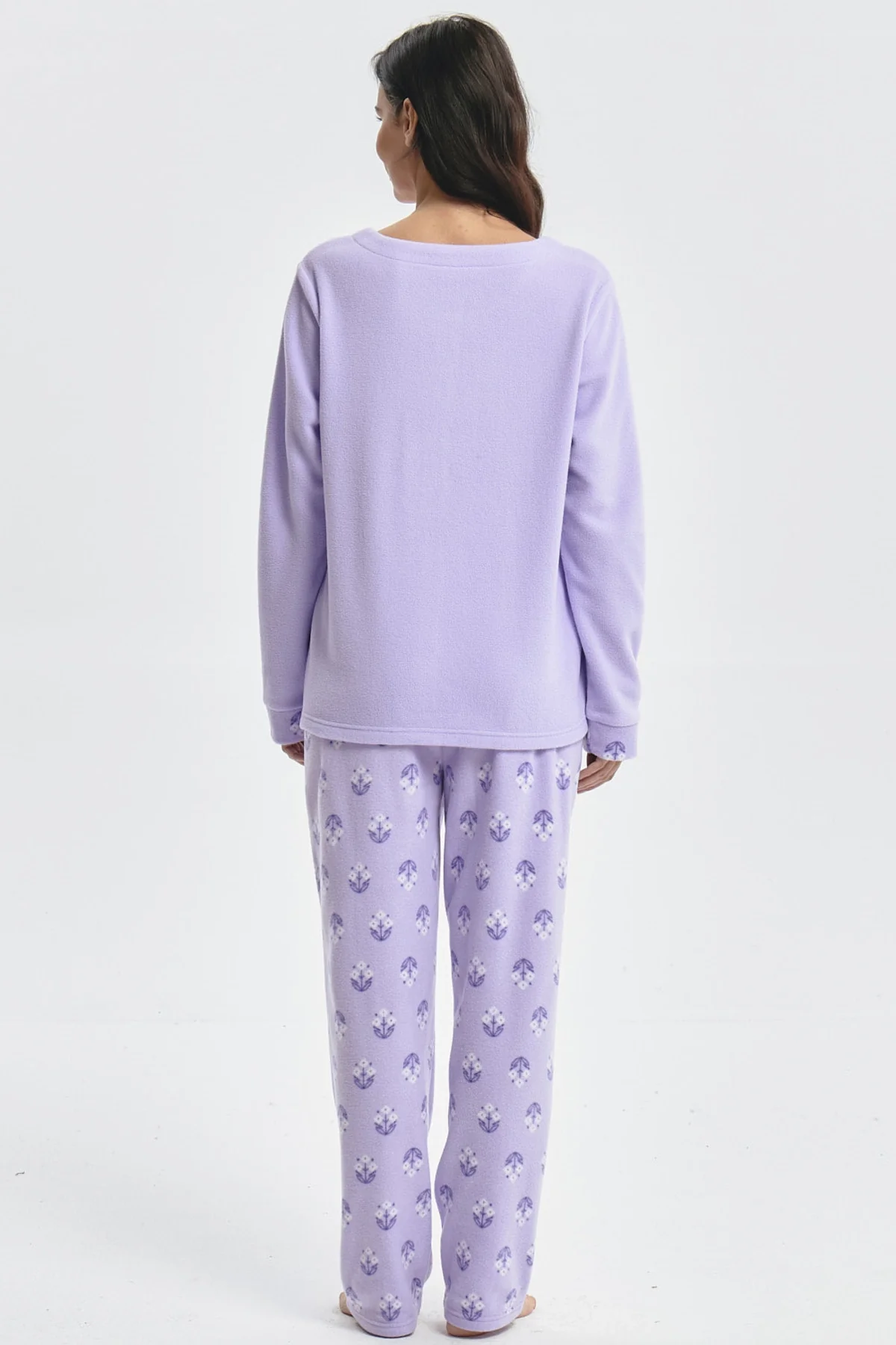 Pijama Mujer Pijama Polera Y Pantalón Lila - Image 3