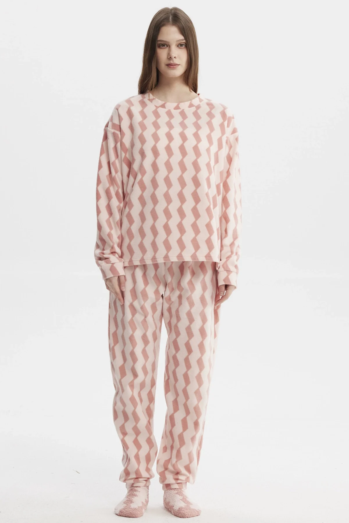 Pijama Mujer Pijama Polera Y Pantalón Rosado