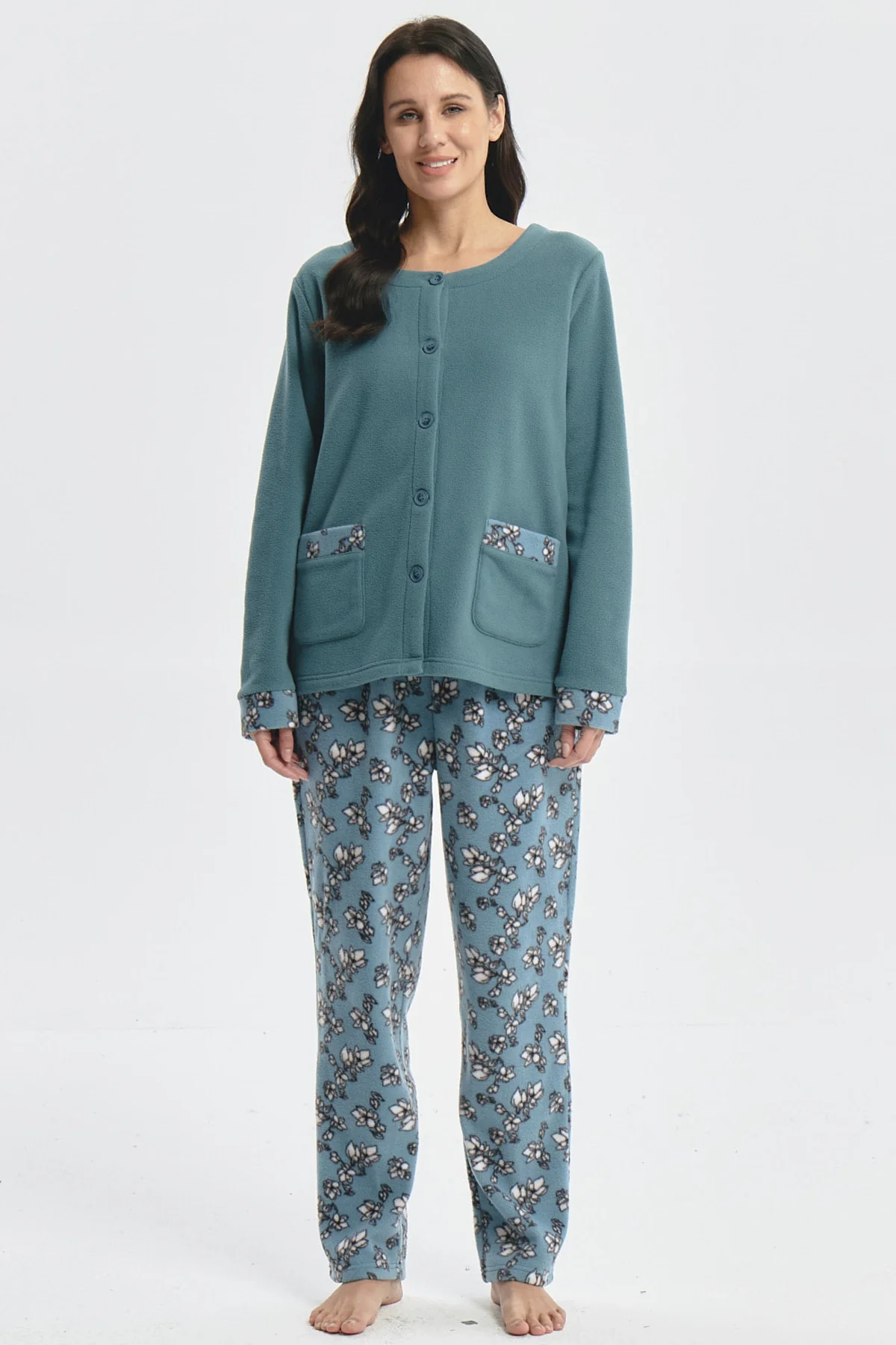 Pijama Mujer Pijama Polera Y Pantalón Verde