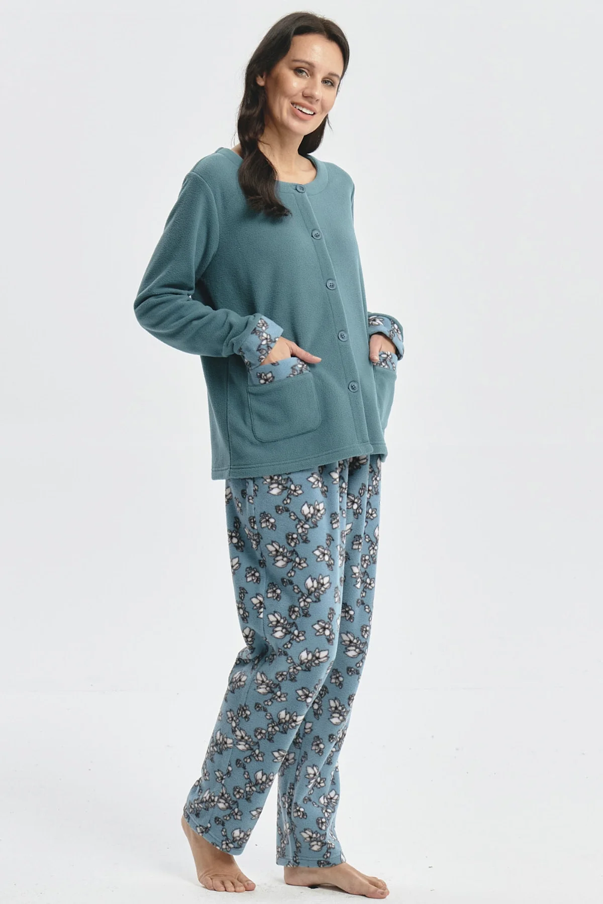 Pijama Mujer Pijama Polera Y Pantalón Verde - Image 2