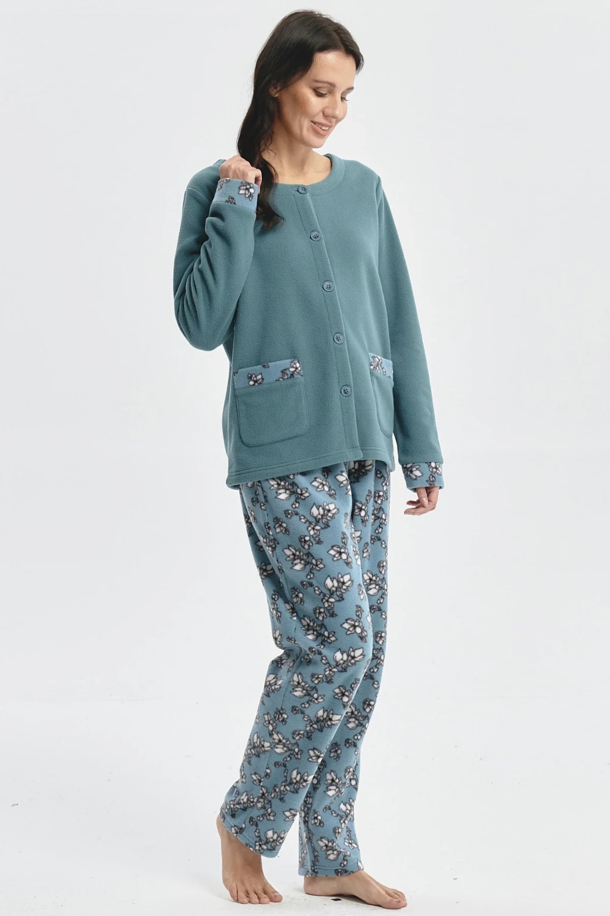 Pijama Mujer Pijama Polera Y Pantalón Verde - Image 4