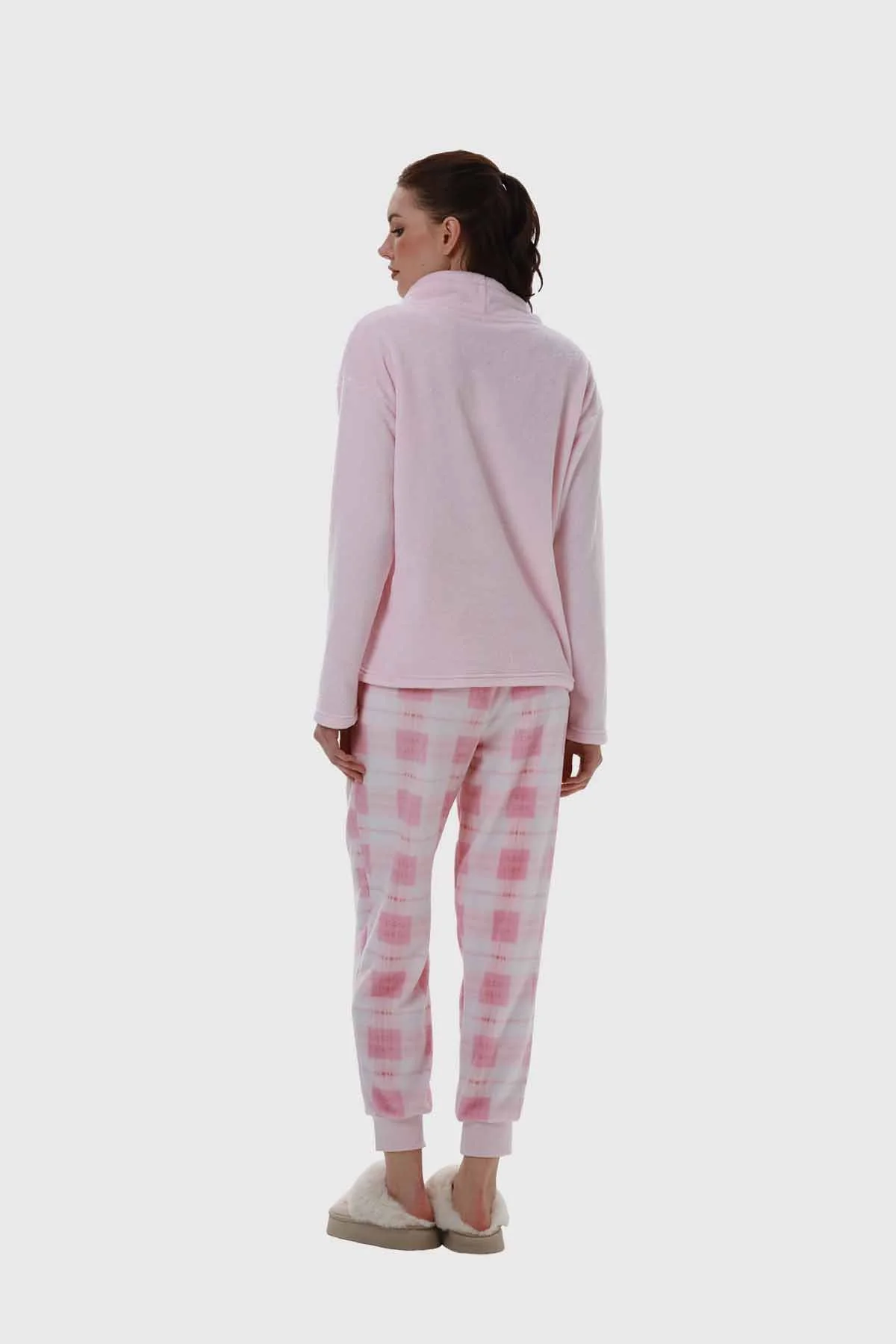 Pijama Mujer Polar Rosado - Image 3