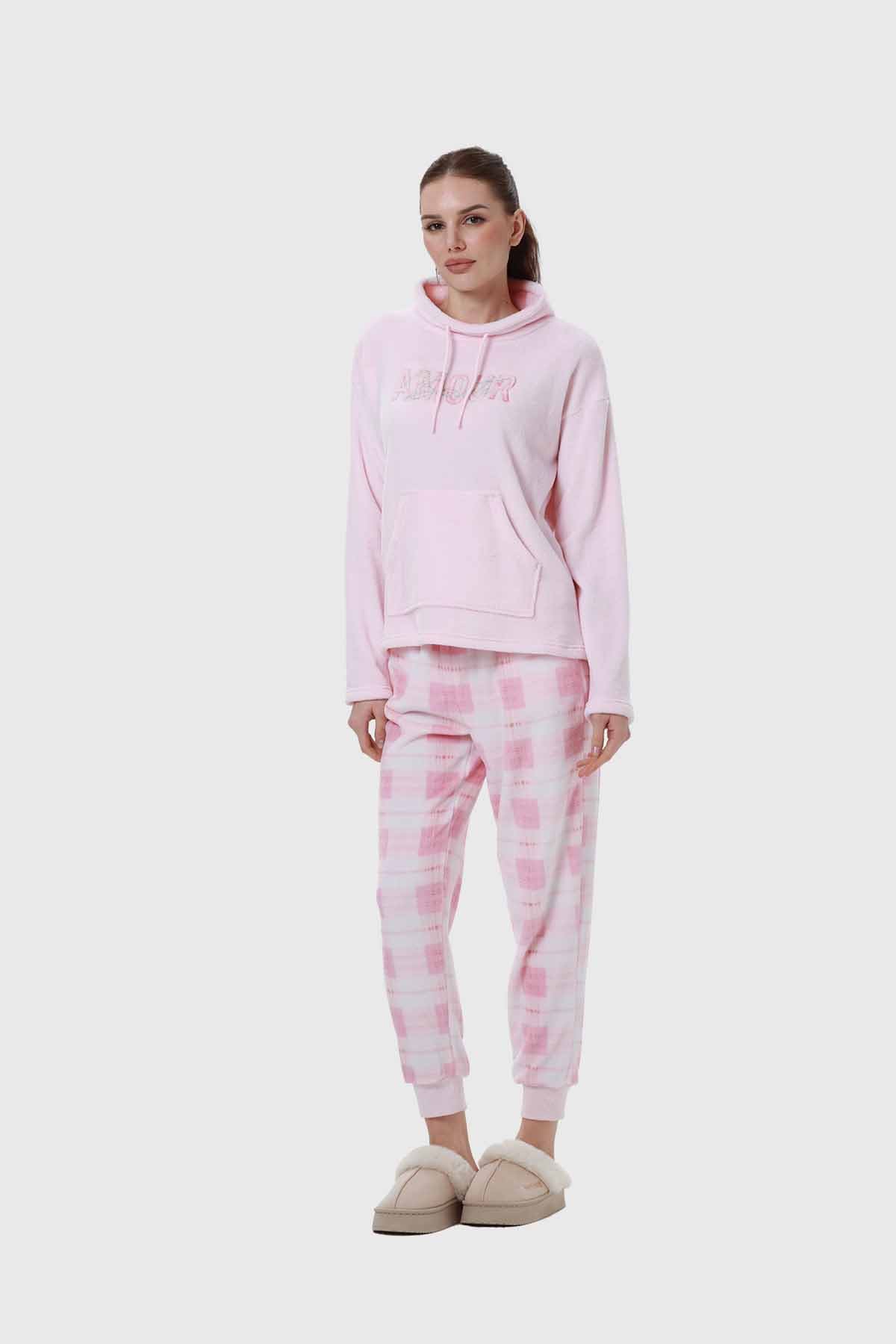 Pijama Mujer Polar Rosado - Image 4